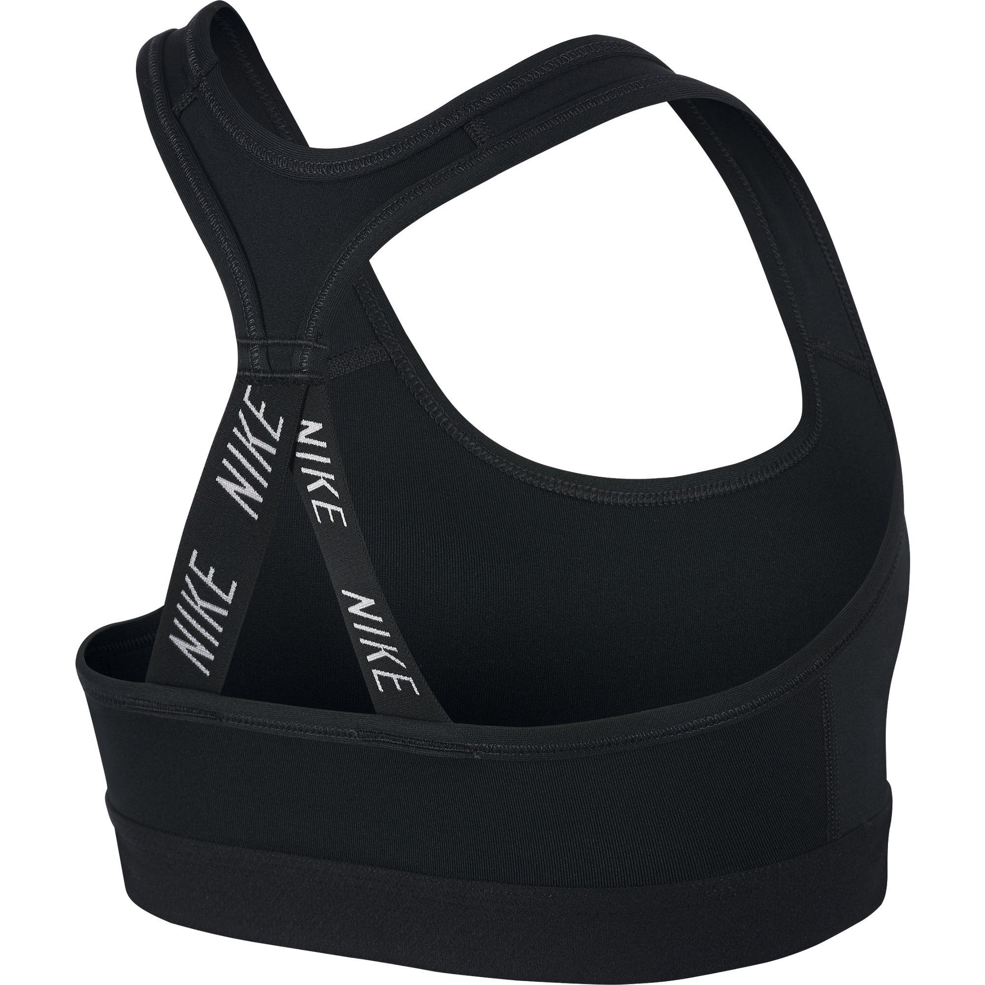 Nike Girls Pro Classic Graphic Sports Bra Black/White