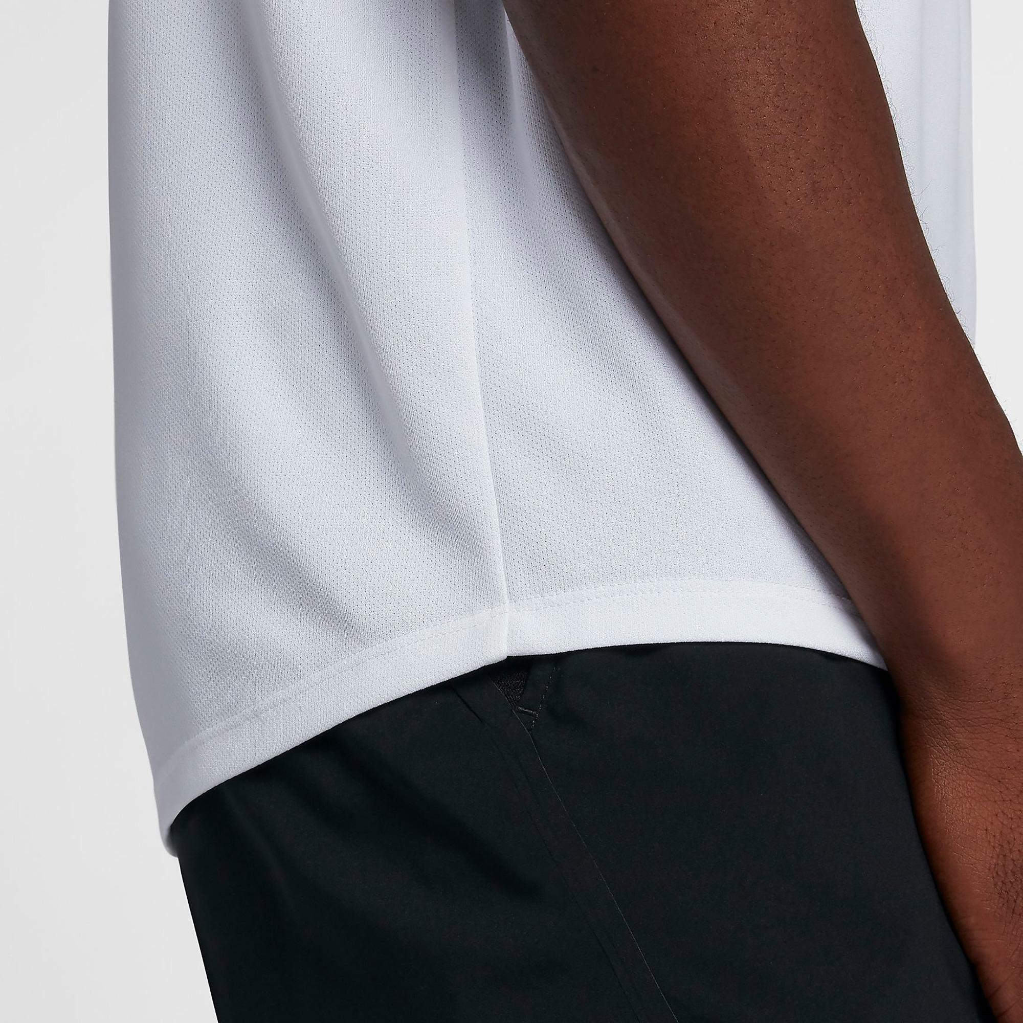 Nike Mens Dry Short Sleeve Top - White - Tennisnuts.com