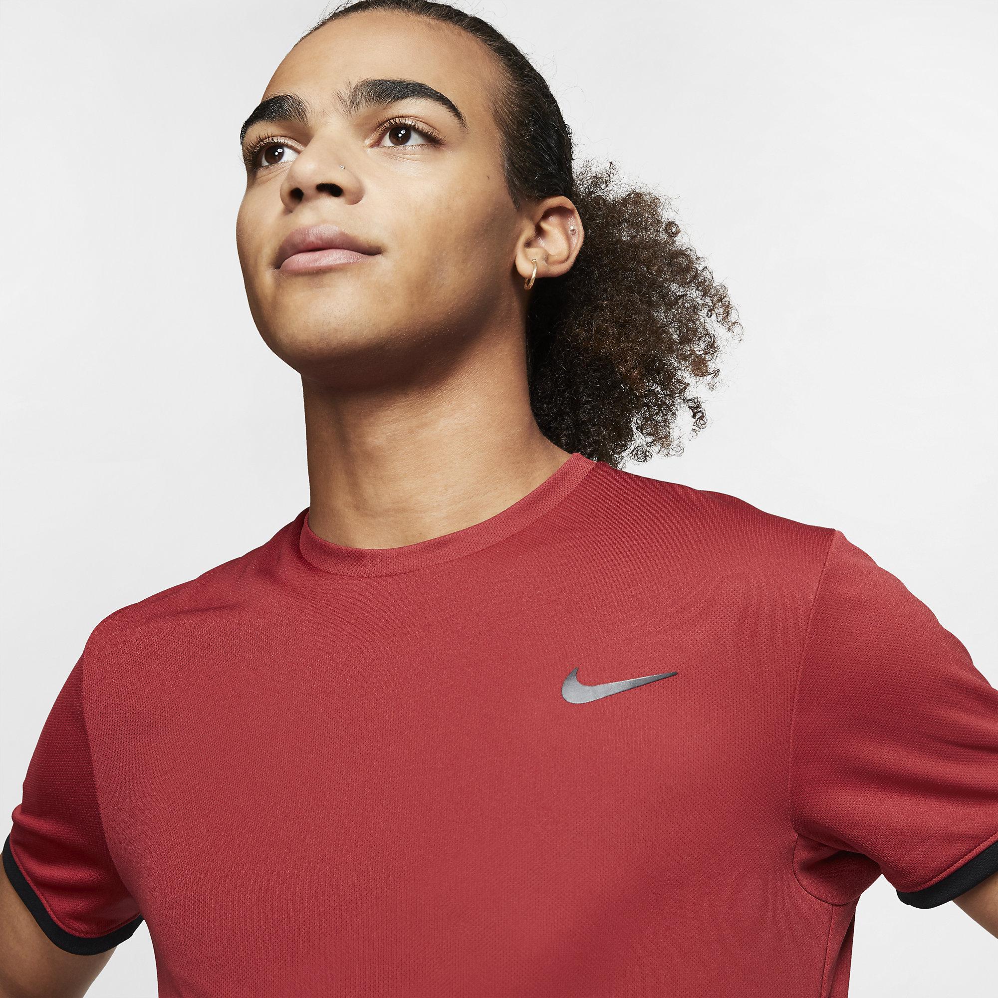 Nike Mens Dry Short Sleeve Top - Team Crimson - Tennisnuts.com