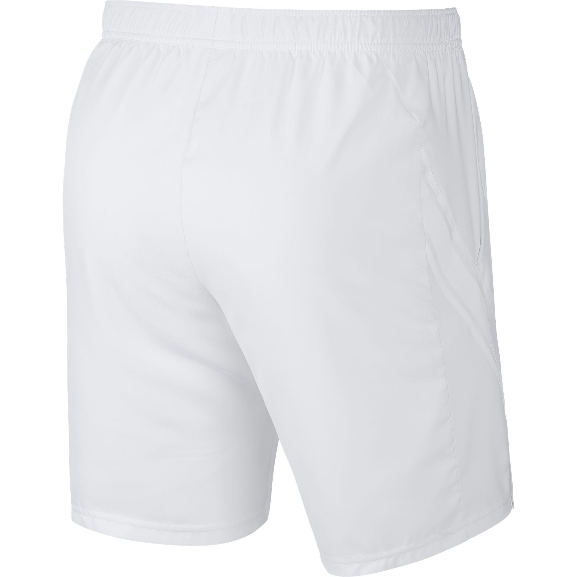 Nike Mens DriFIT 9 Inch Tennis Shorts White