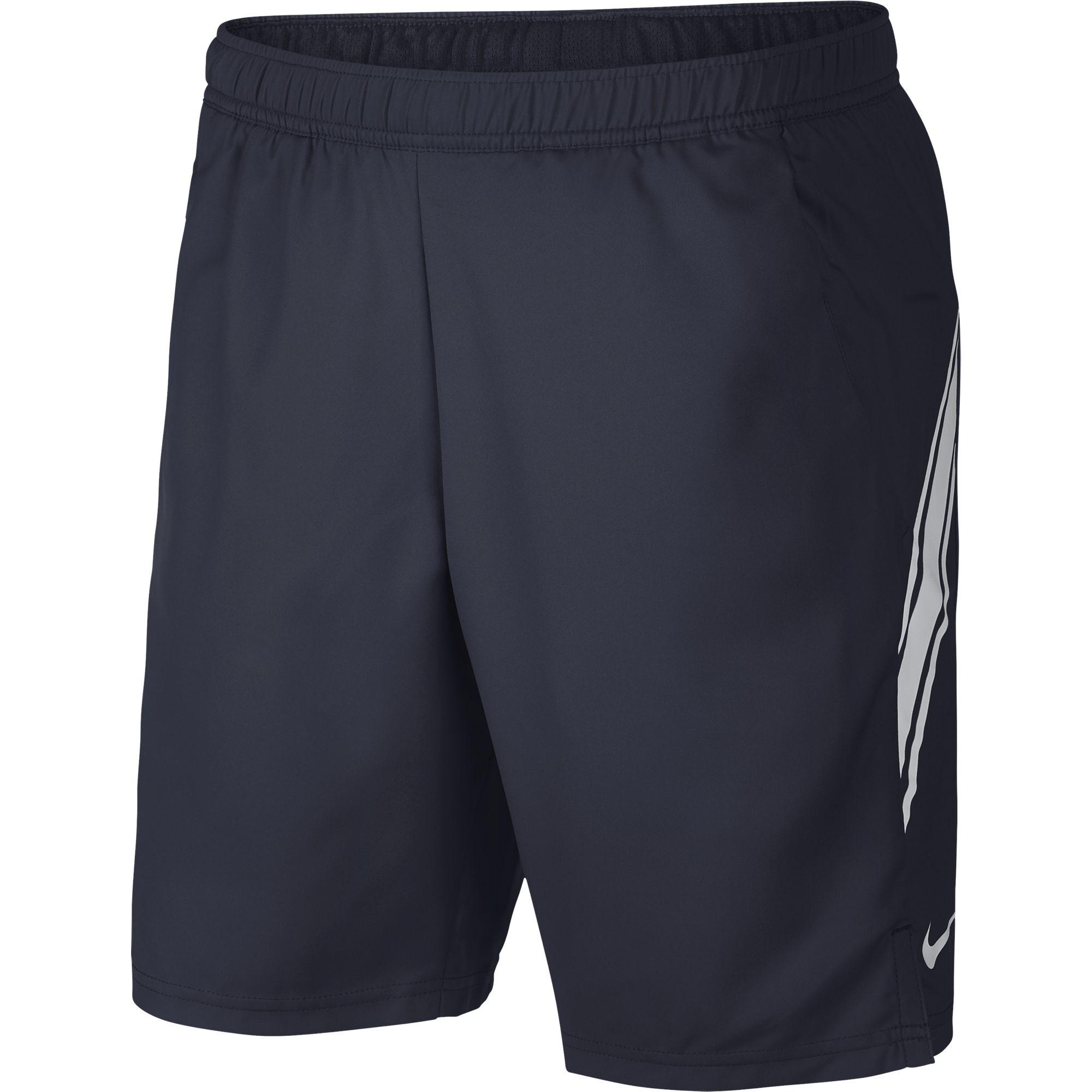 Nike Mens Dri-FIT 9 Inch Tennis Shorts - Blue - Tennisnuts.com