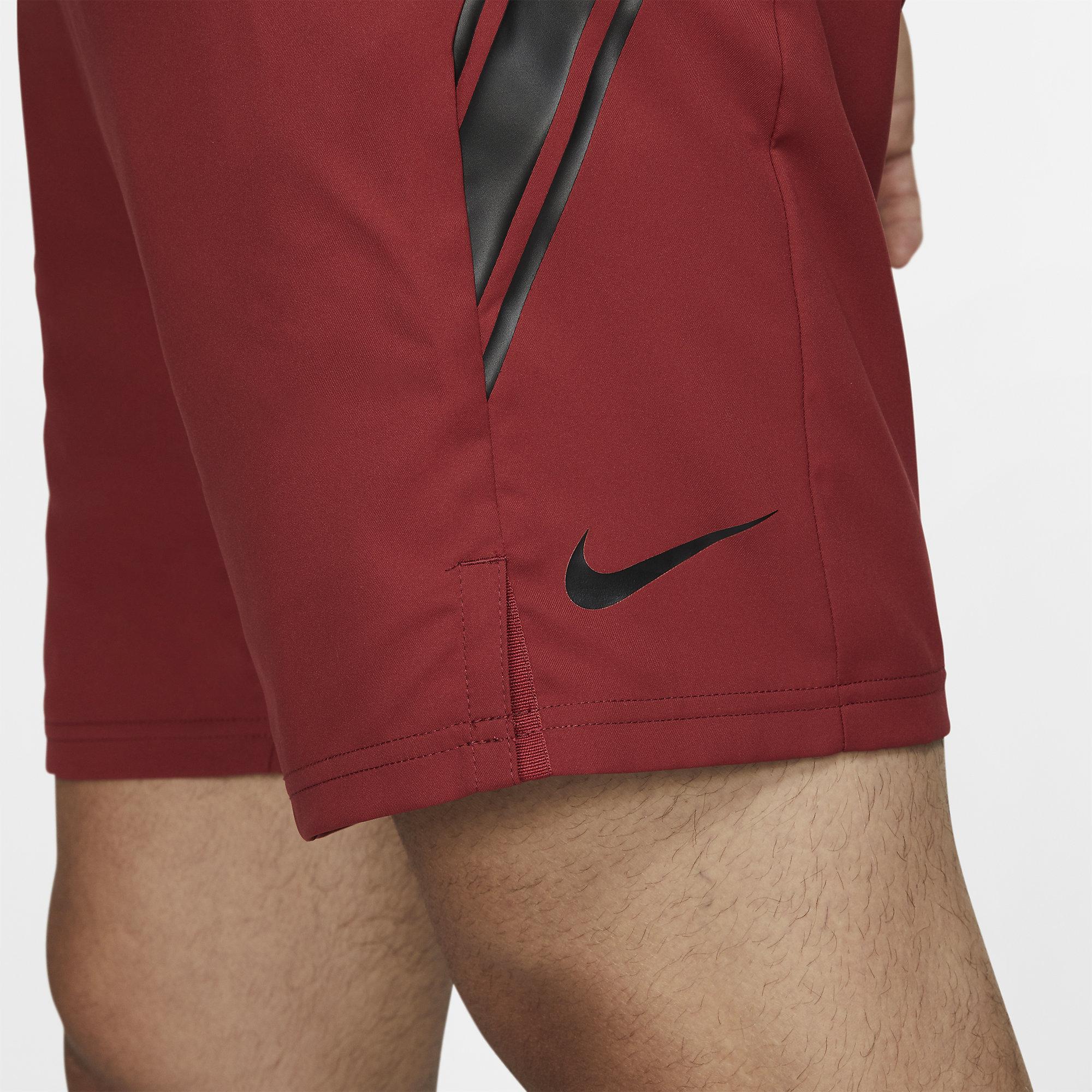 Nike Mens DriFIT 9 Inch Tennis Shorts Team Crimson/Black