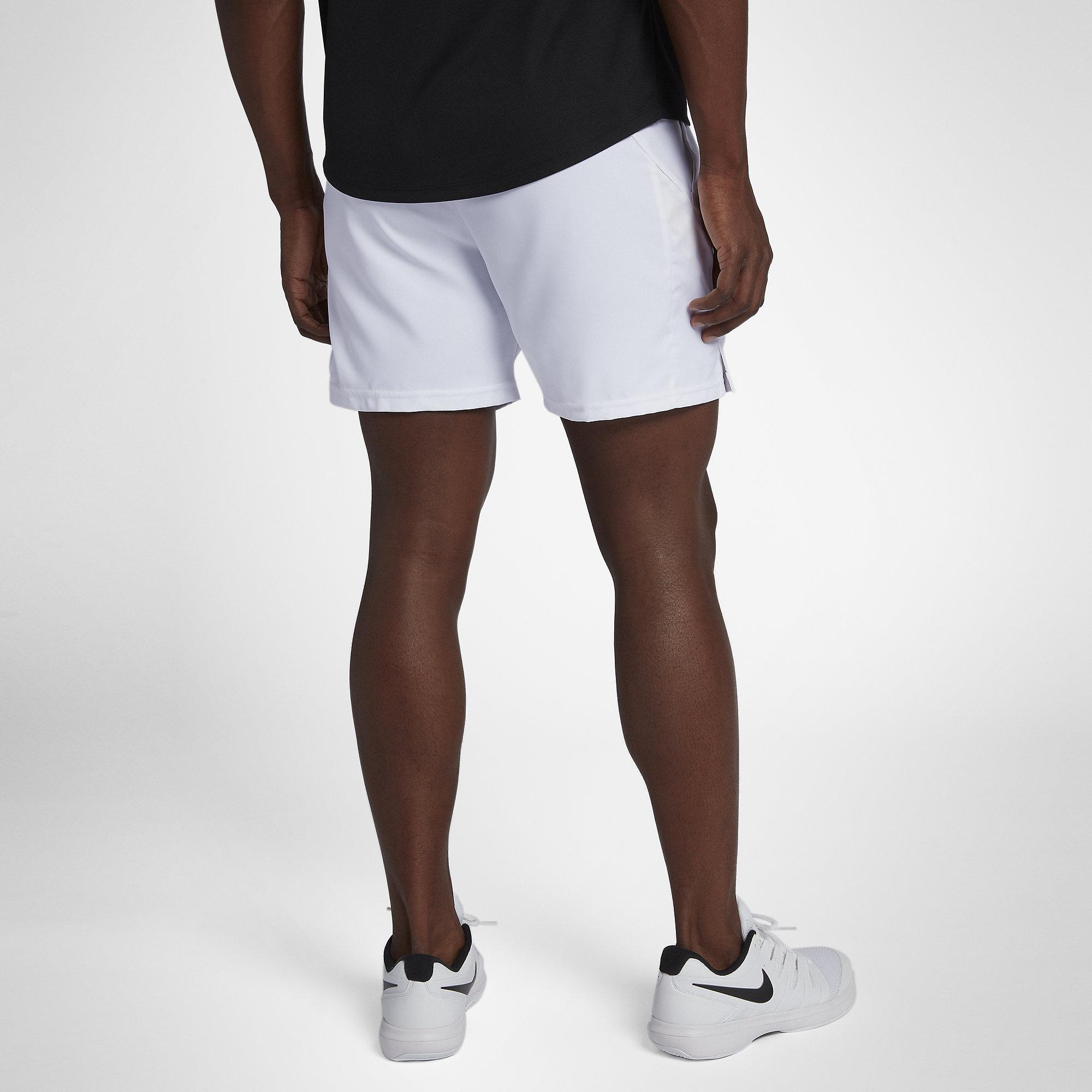 white dri fit shorts