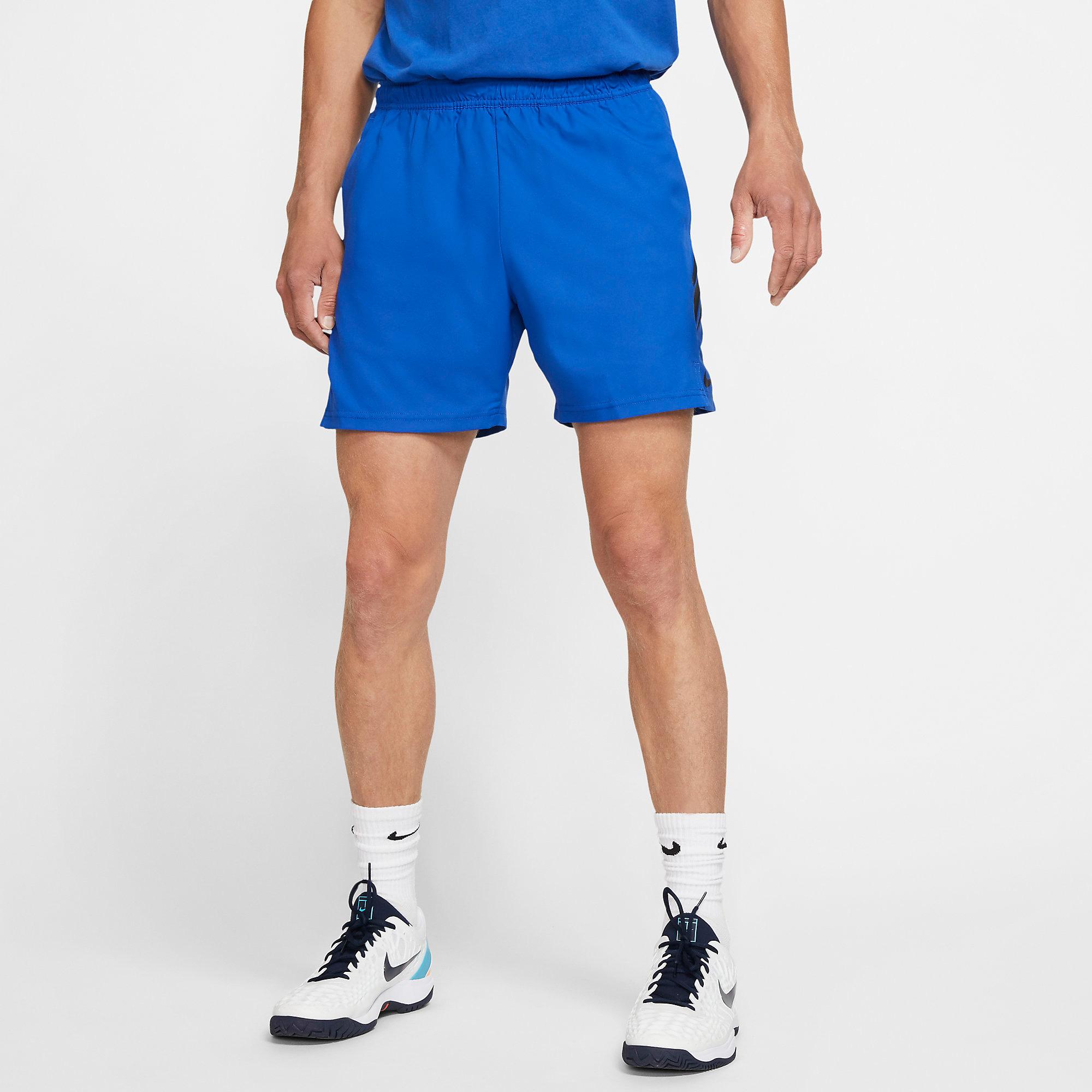 Nike Mens Dri-FIT 7 Inch Tennis Shorts - Game Royal/Black - Tennisnuts.com