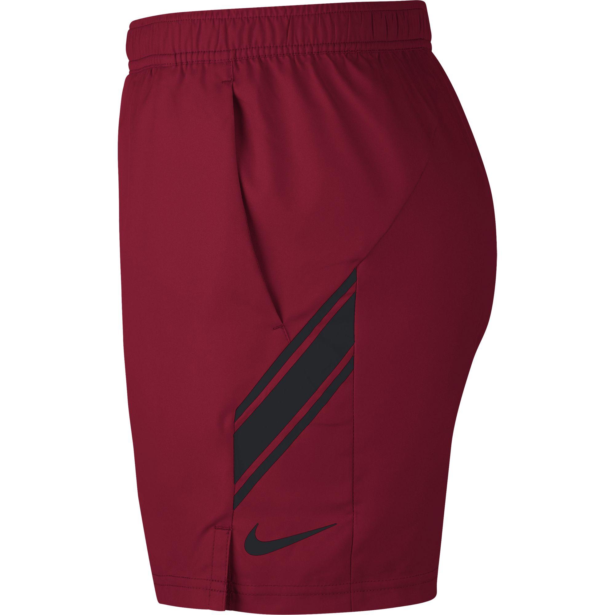 Nike Mens Dri-FIT 7 Inch Tennis Shorts - Team Crimson/Black ...