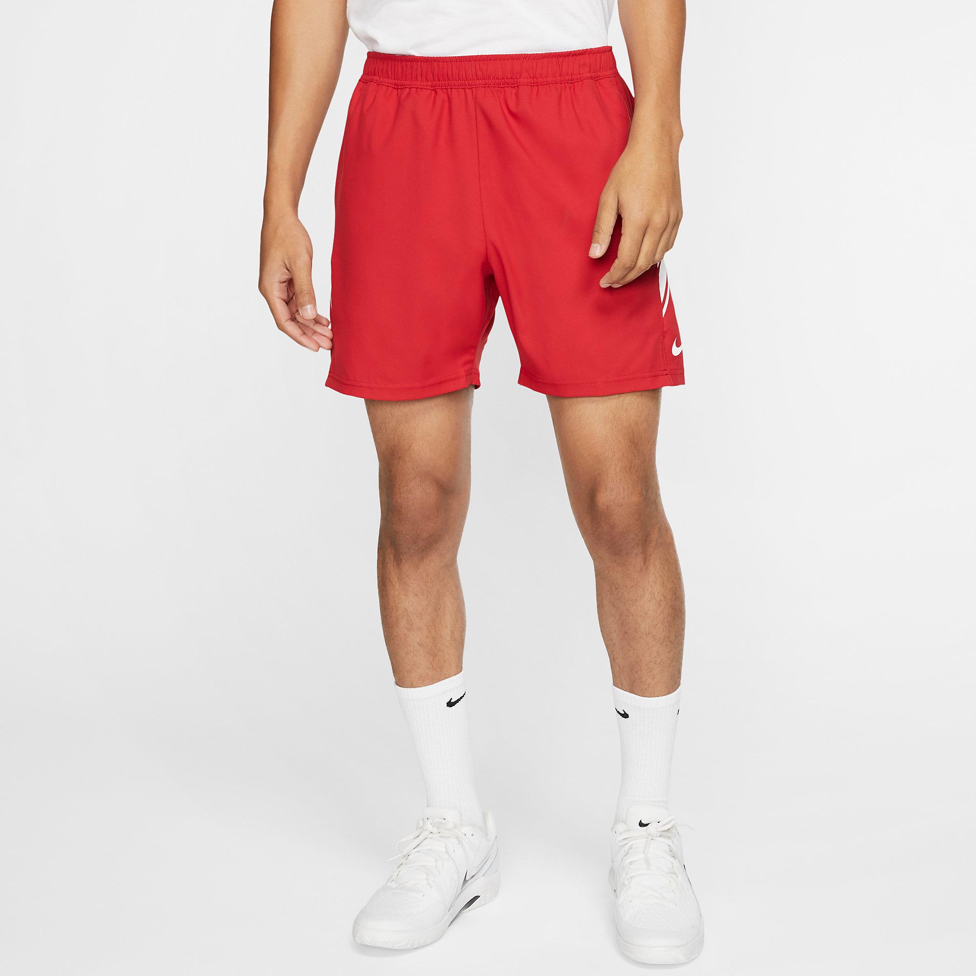 red nike shorts dri fit