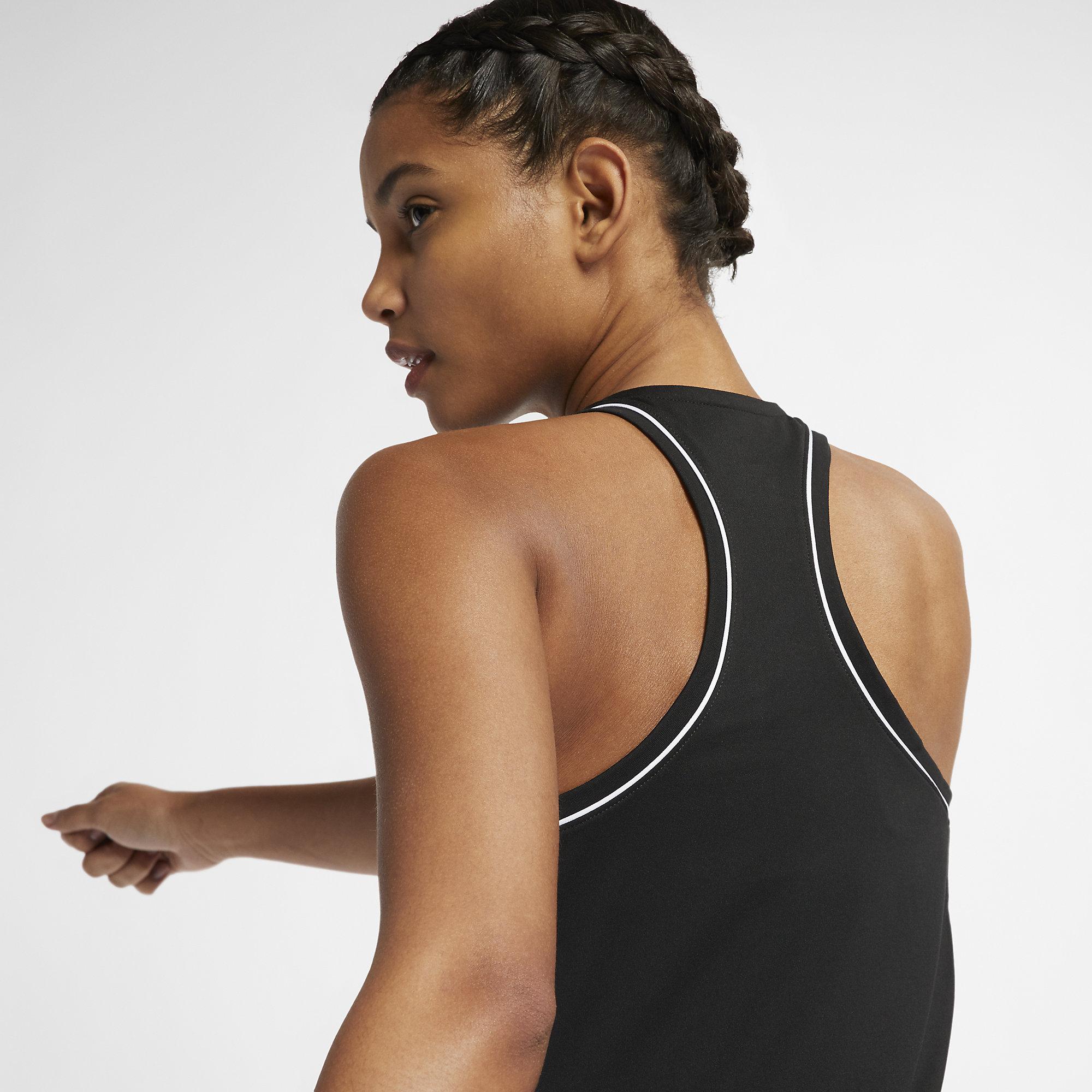 Nike Womens Dry Dress - Black/White - Tennisnuts.com