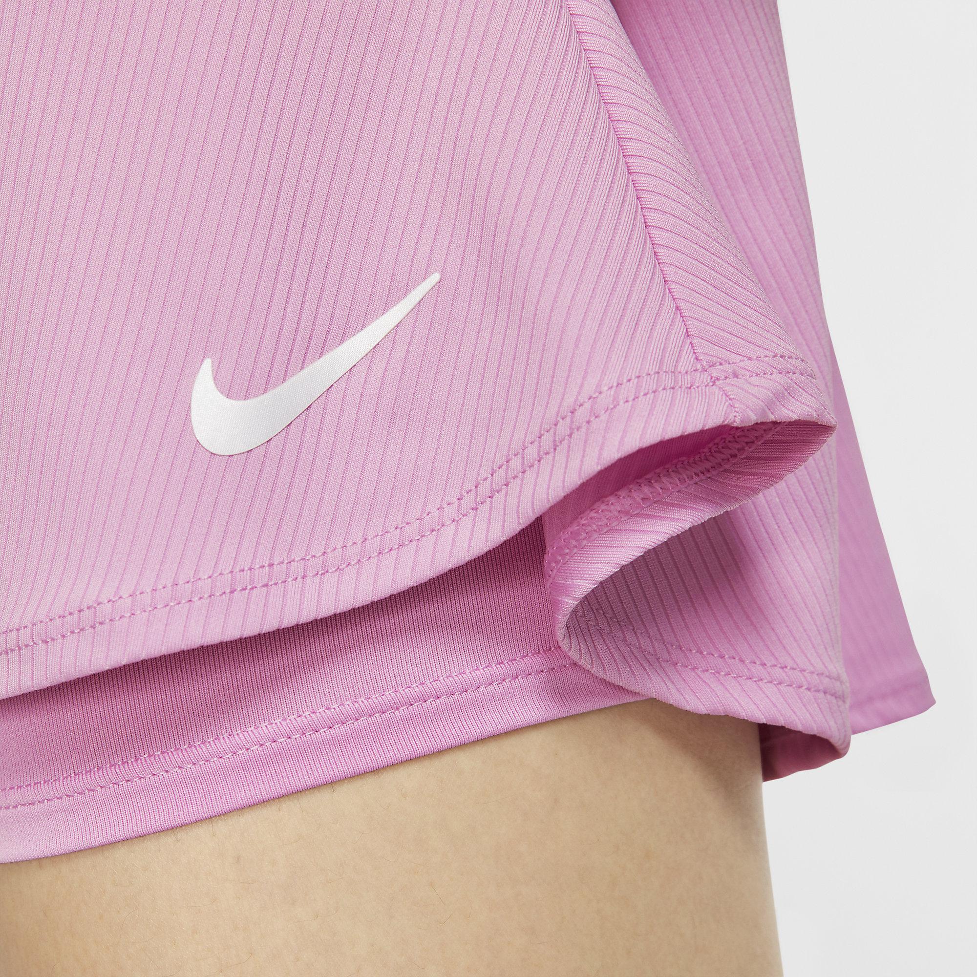 Nike Womens Dry Tennis Skirt - Pink Rise/White - Tennisnuts.com