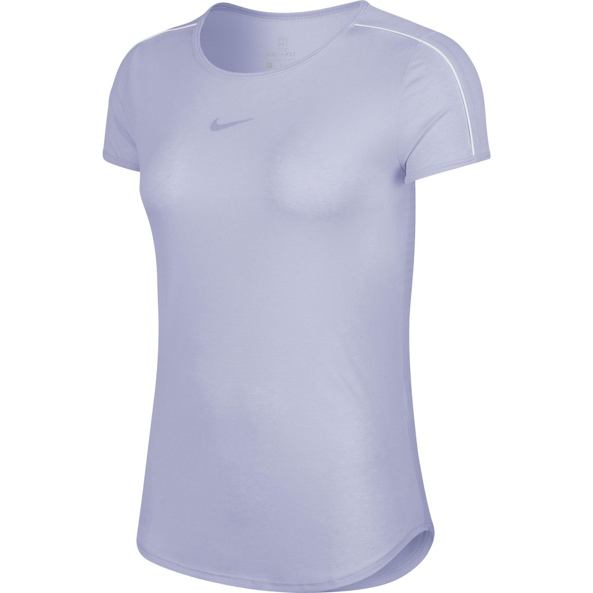Nike Womens Dry Tennis Top - Oxygen Purple/White - Tennisnuts.com