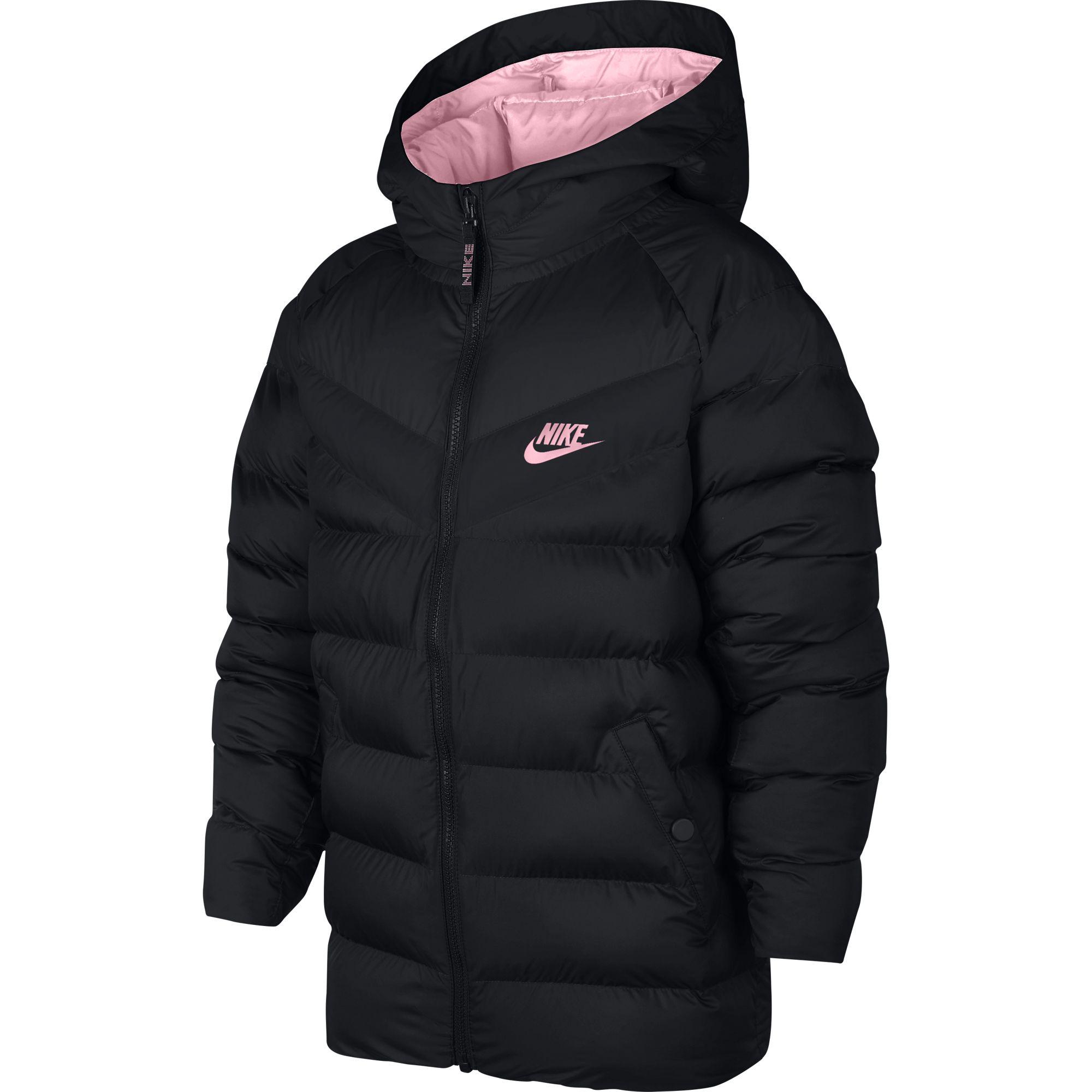 black and pink nike coat