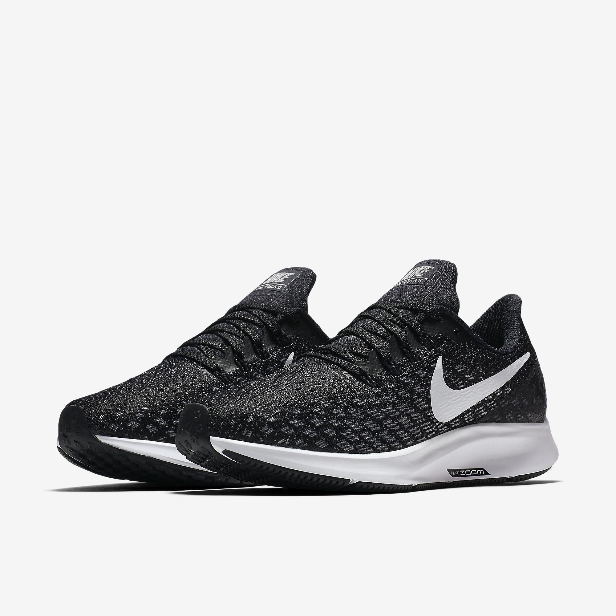 nike women's air zoom pegasus 35 running shoes black and gold