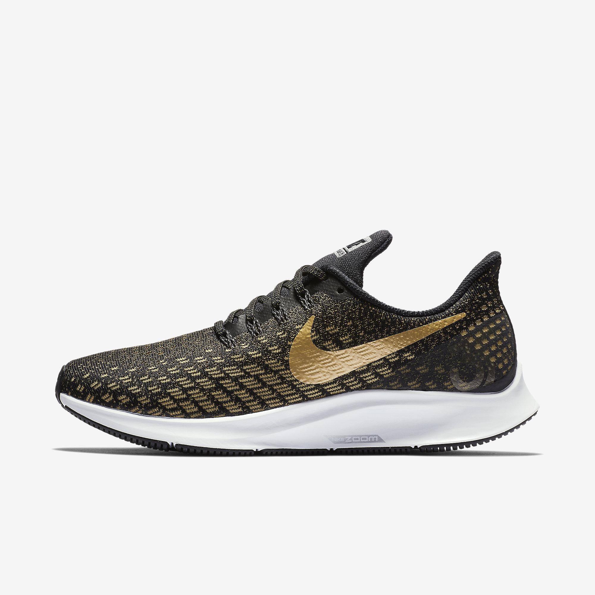 nike pegasus 35 womens black gold