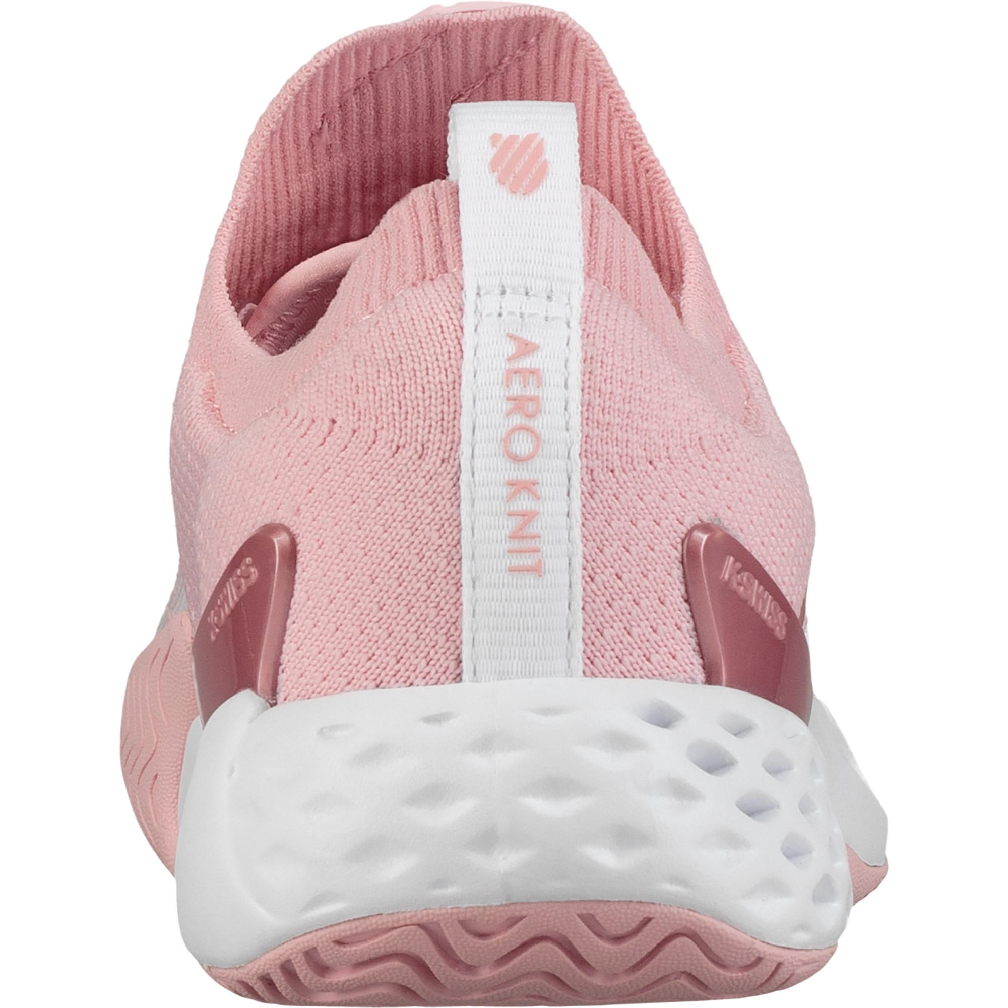 KSwiss Womens Aero Knit Tennis Shoes Coral Blush/White