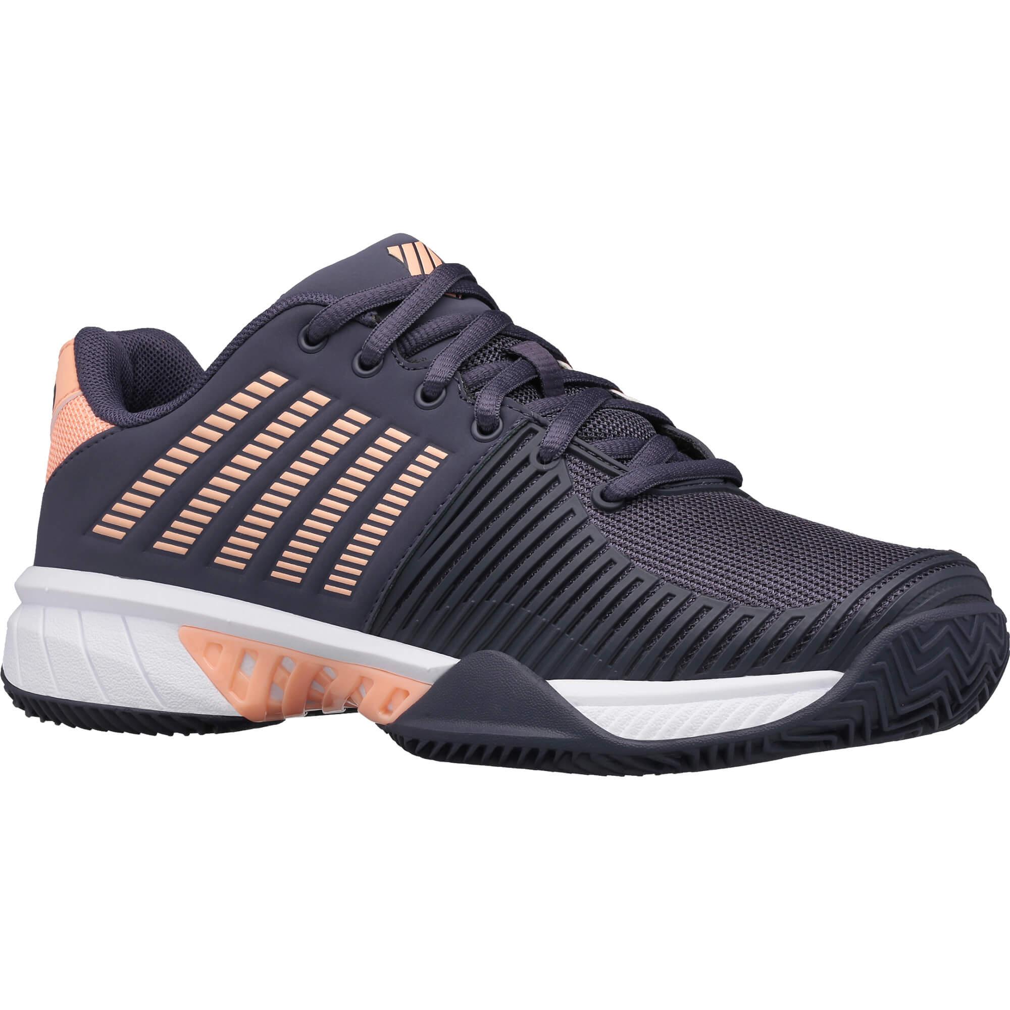 KSwiss Womens Express Light 2 HB Tennis Shoes Graystone/Peach Nectar