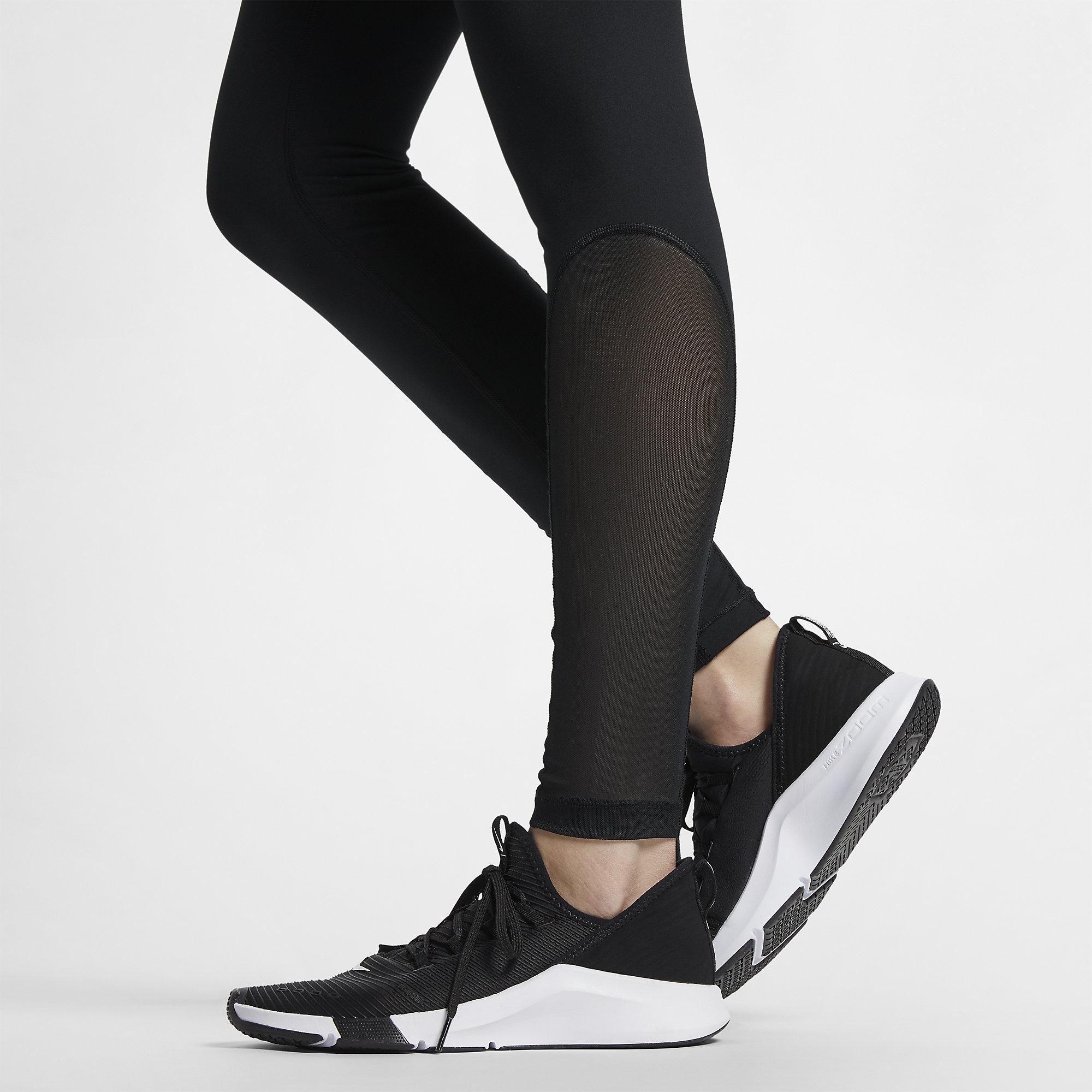 Nike Womens Pro Tights - Black/White - Tennisnuts.com