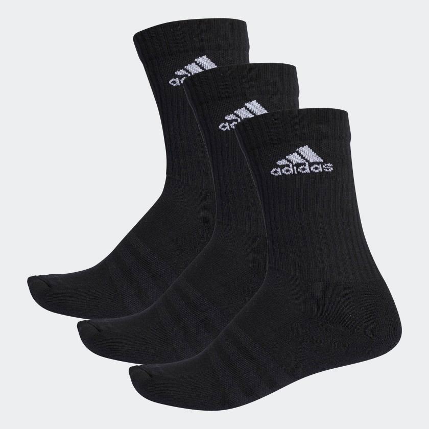 Adidas 3-Stripes Performance Crew Socks (3 Pairs) - Black/White ...