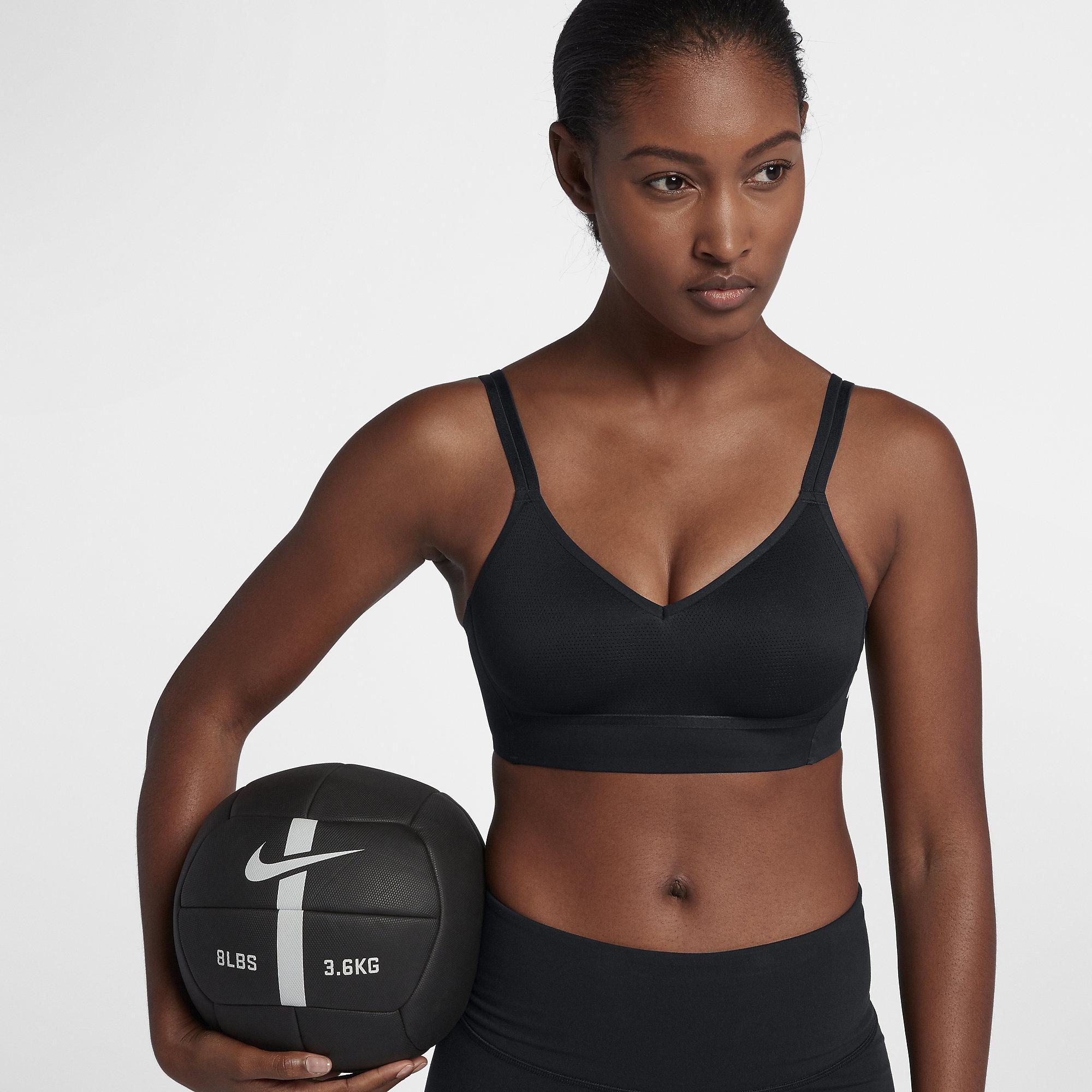 nike indy logo bra black