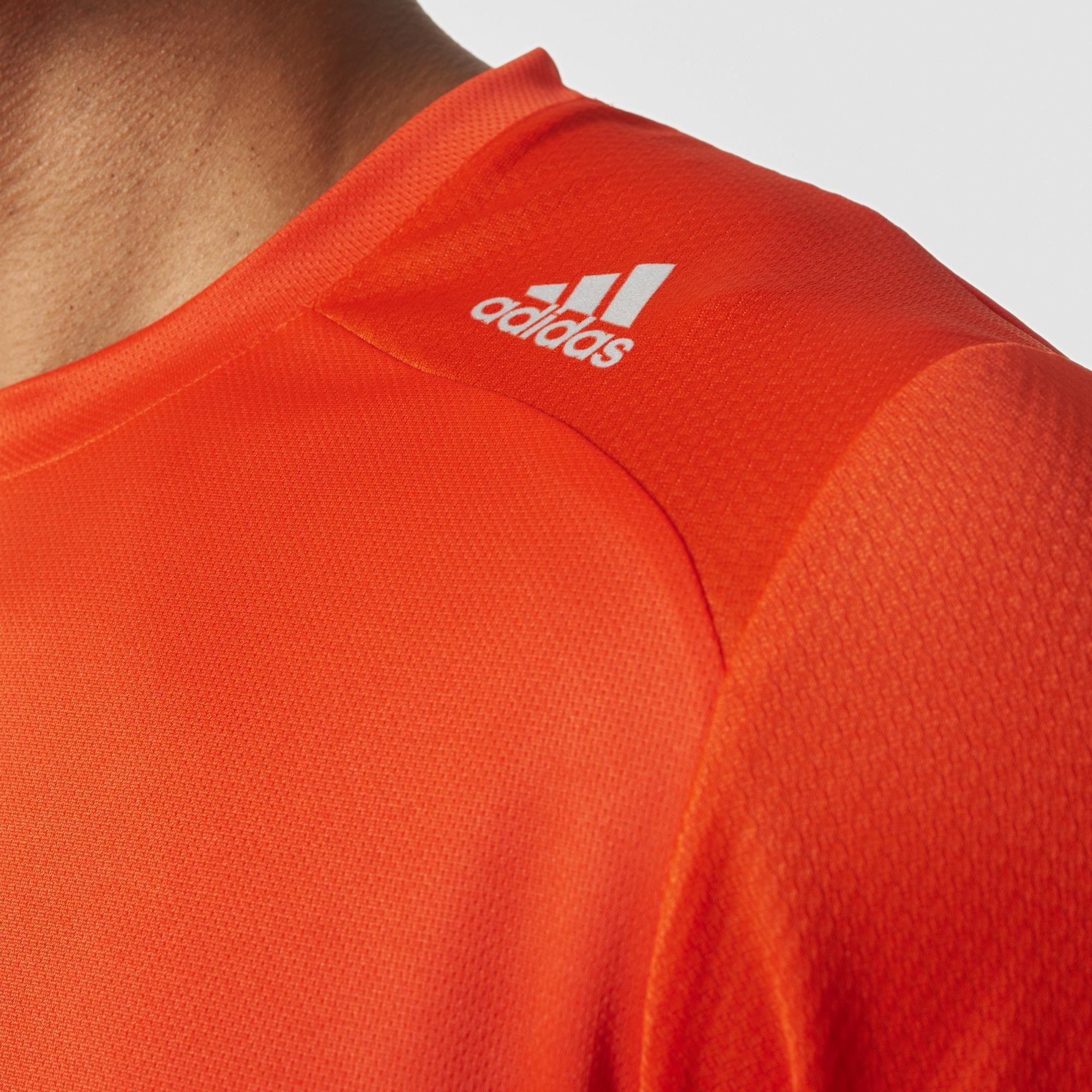 Adidas Mens Response Short Sleeve Tee - Bold Orange - Tennisnuts.com