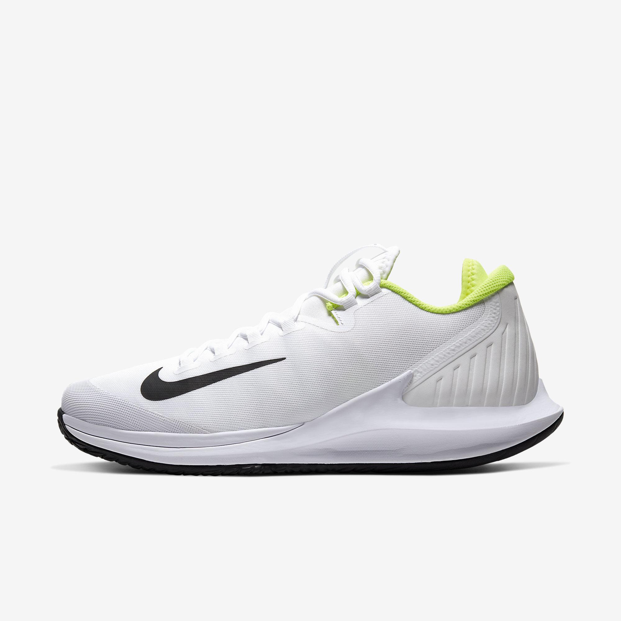 Nike Mens Air Zoom Zero Tennis Shoes - White/Volt - Tennisnuts.com