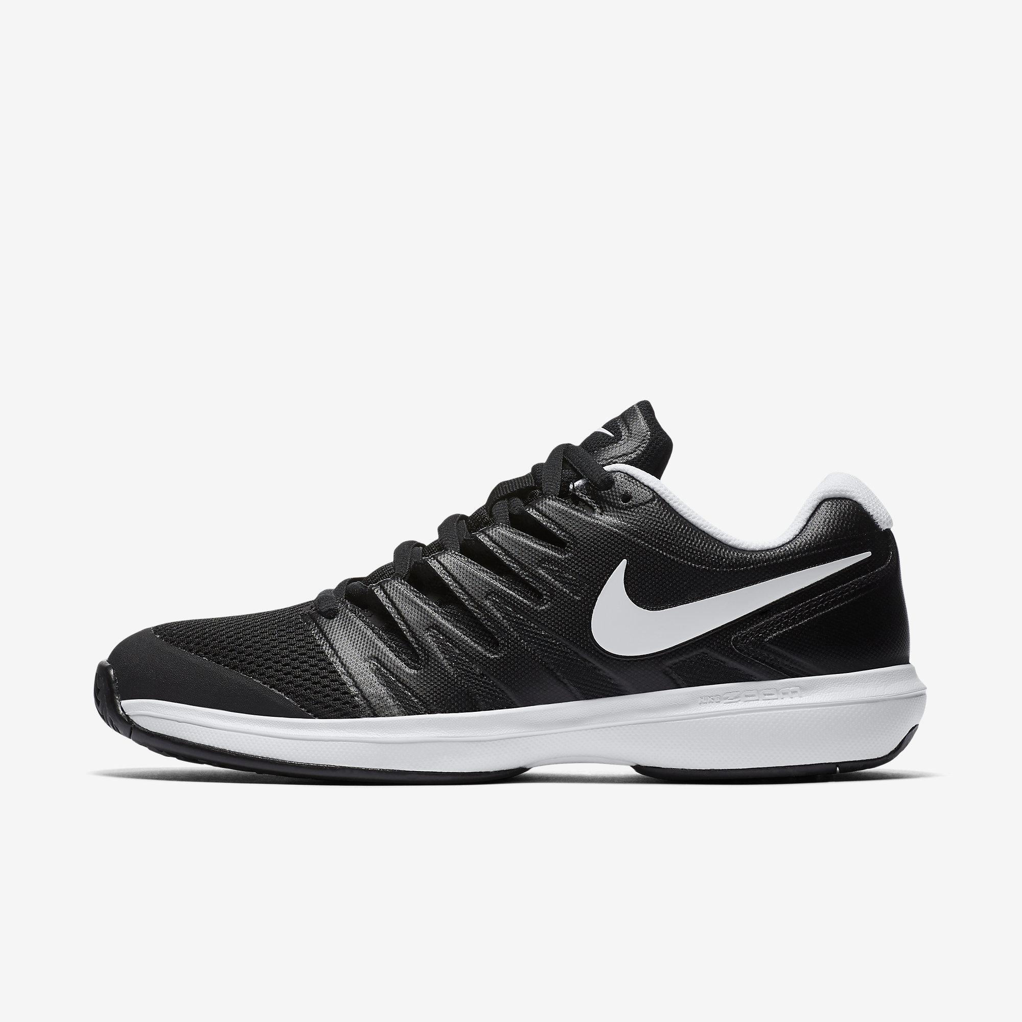 Nike Mens Air Zoom Prestige Tennis Shoes - Black/White - Tennisnuts.com
