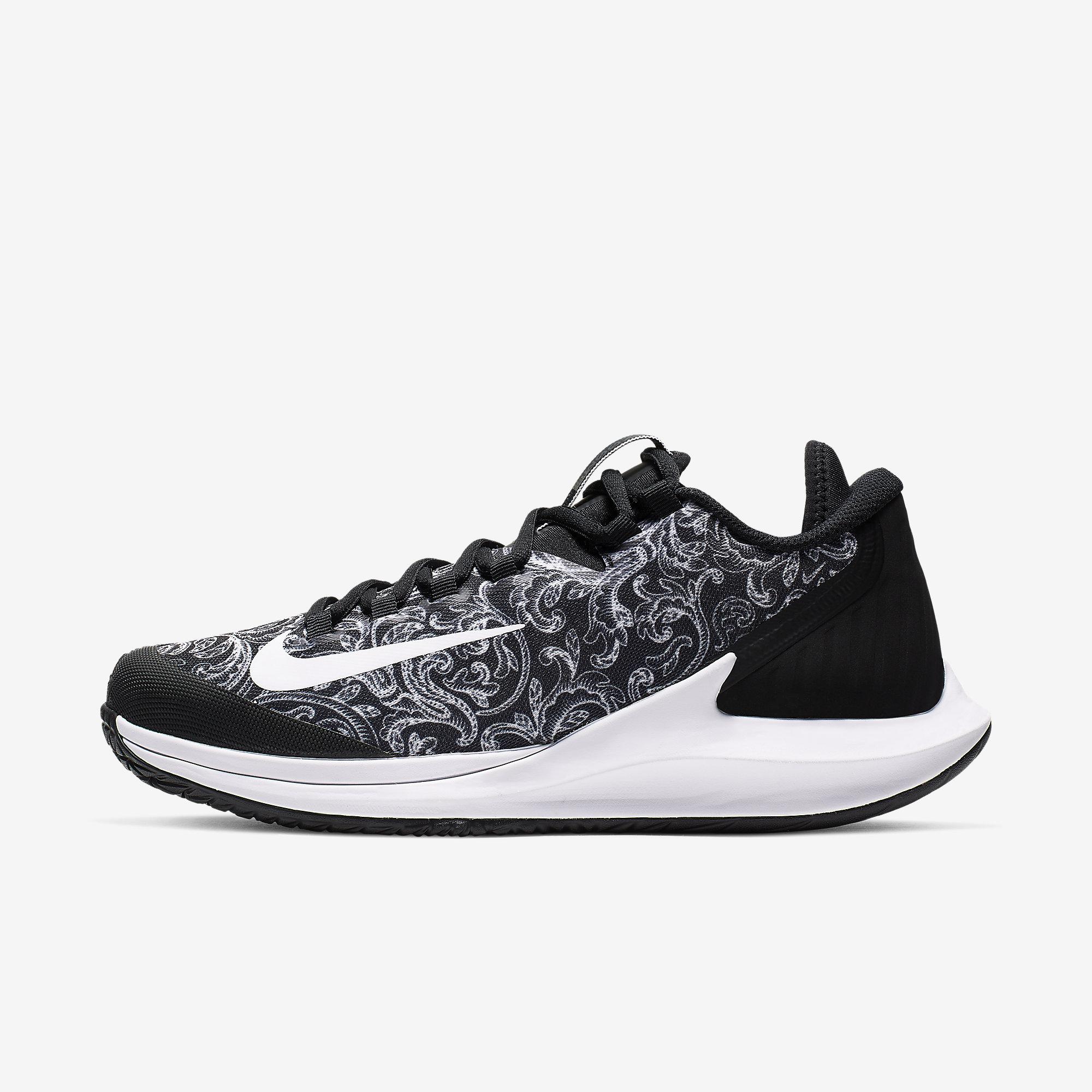 Nike Womens Air Zoom Zero Tennis Shoes - Black/White - 0