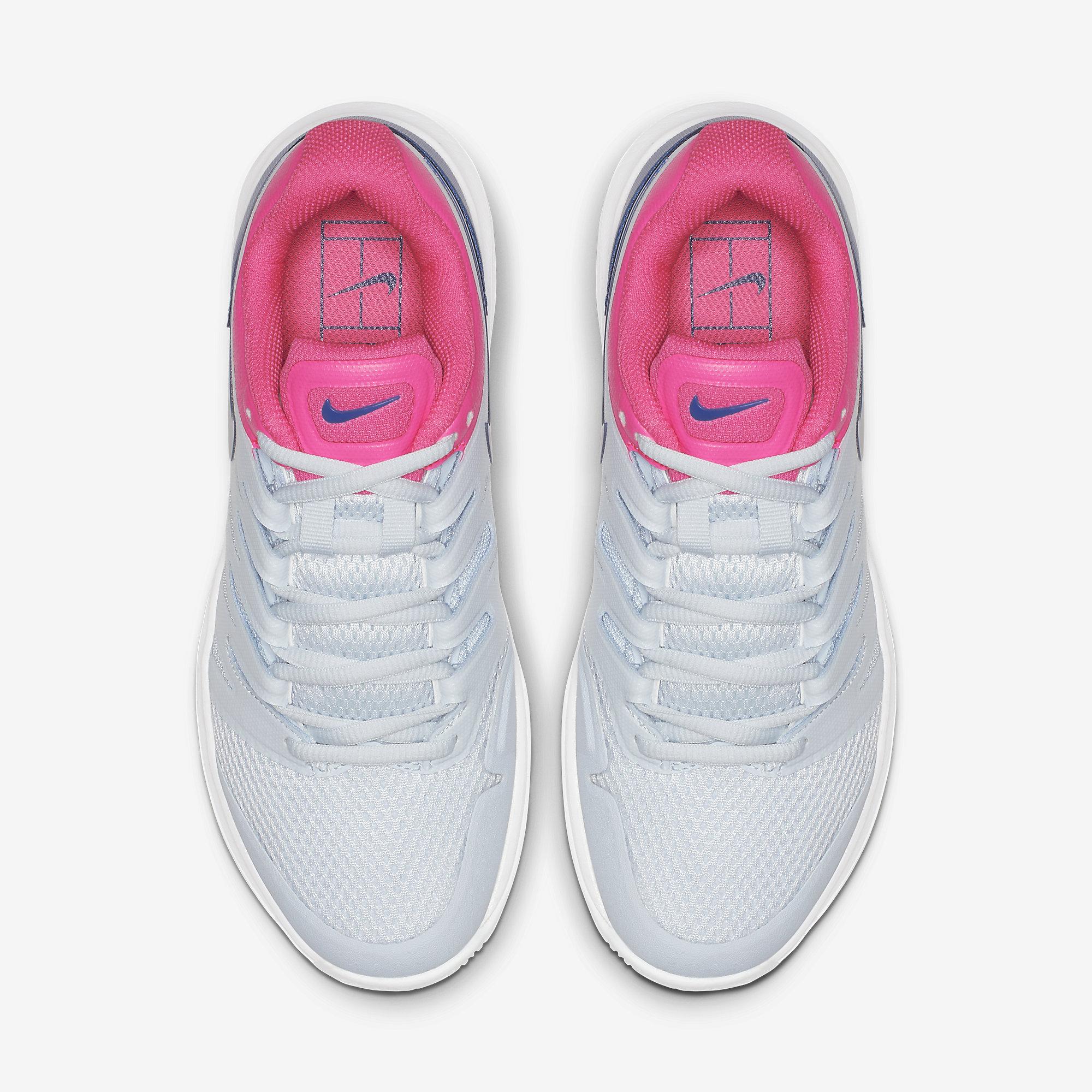 pink and blue nike tennis shoes