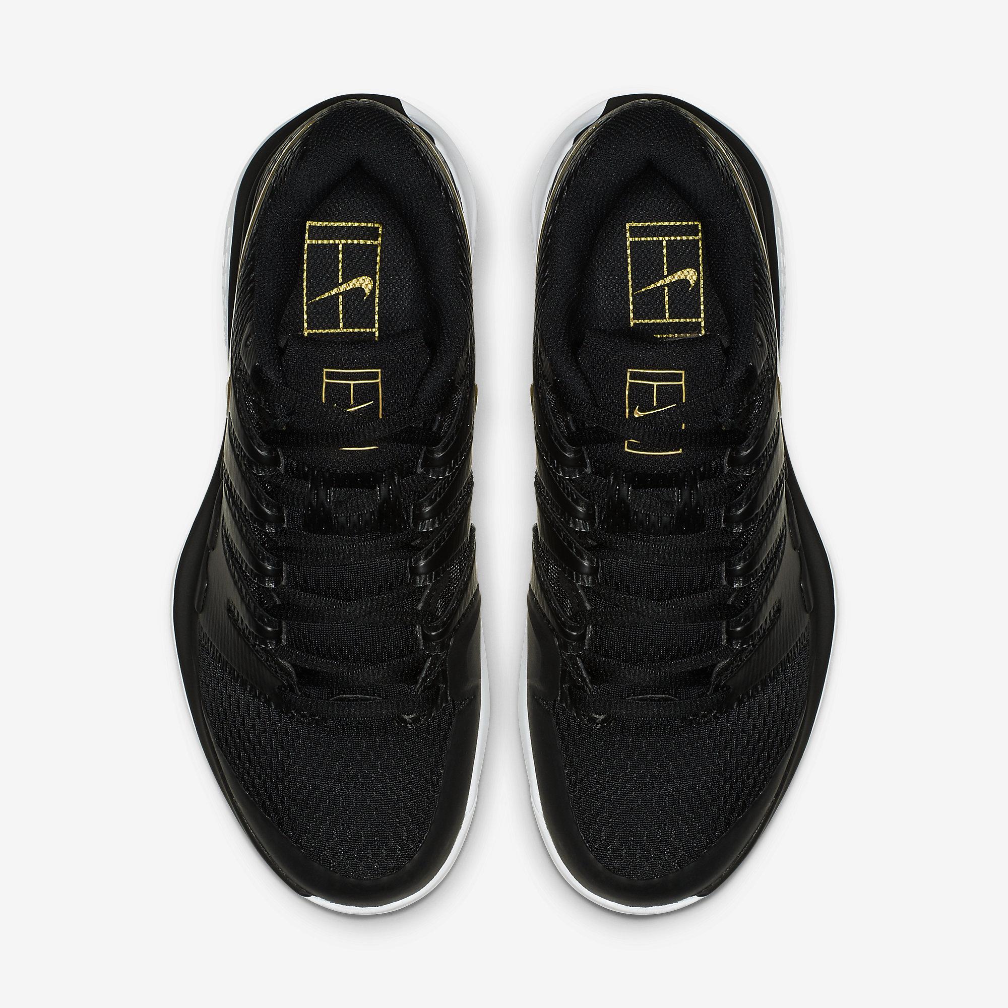 Nike Womens Air Zoom Vapor X Tennis Shoes - Black/Gold - Tennisnuts.com