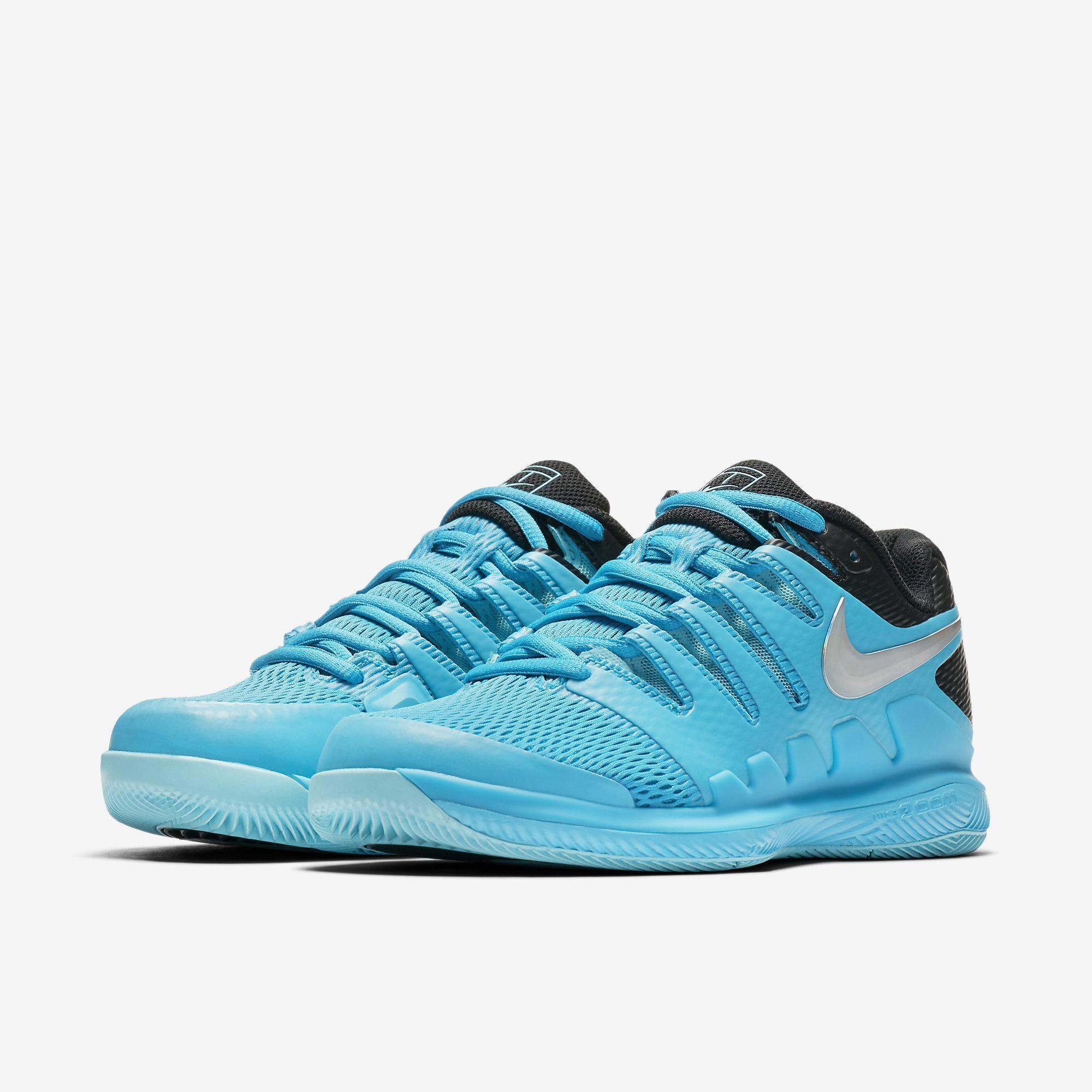 Nike Womens Air Zoom Vapor X Tennis Shoes - Light Blue Fury/Black ...