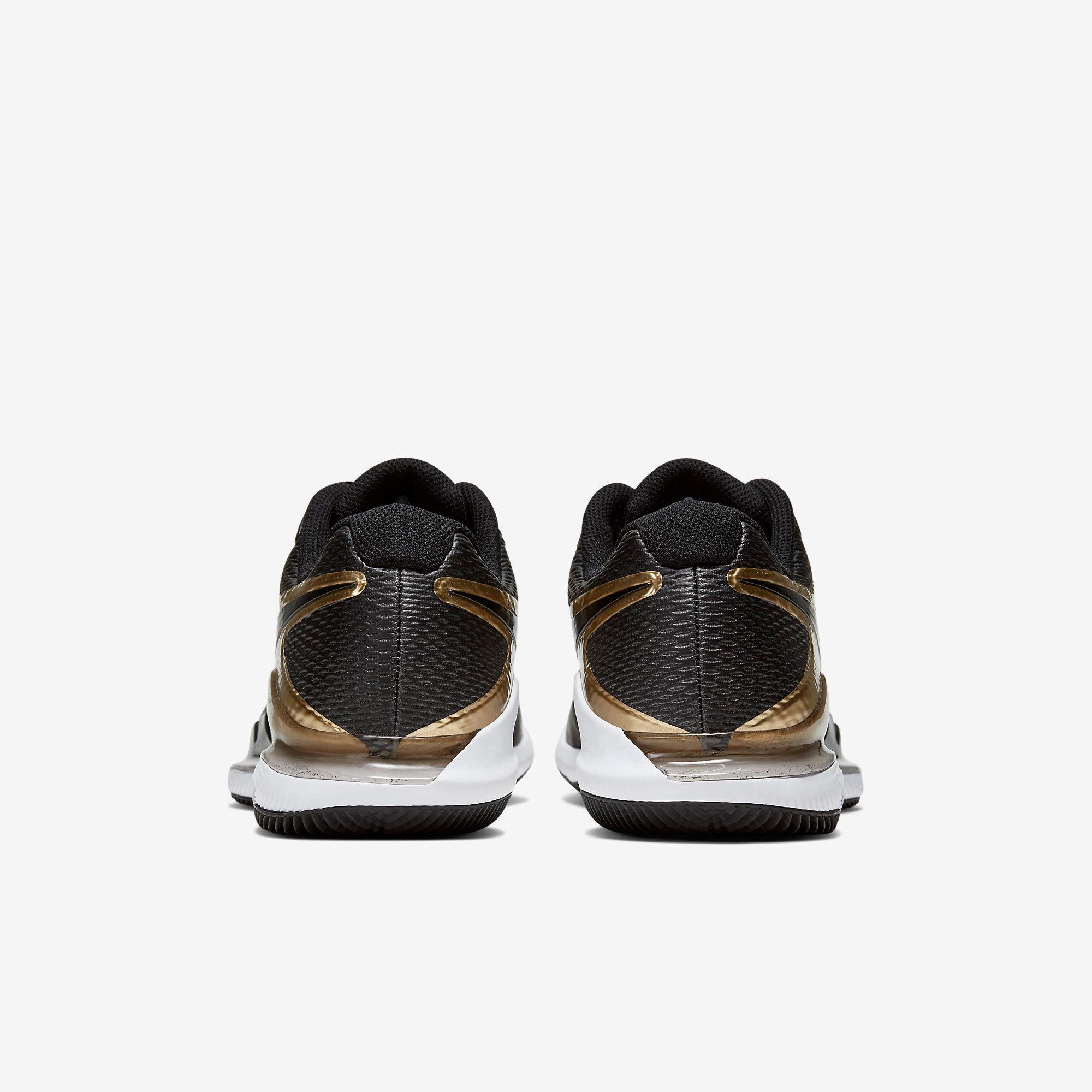 Nike Mens Air Zoom Vapor X Tennis Shoes - Black/Metallic Gold ...
