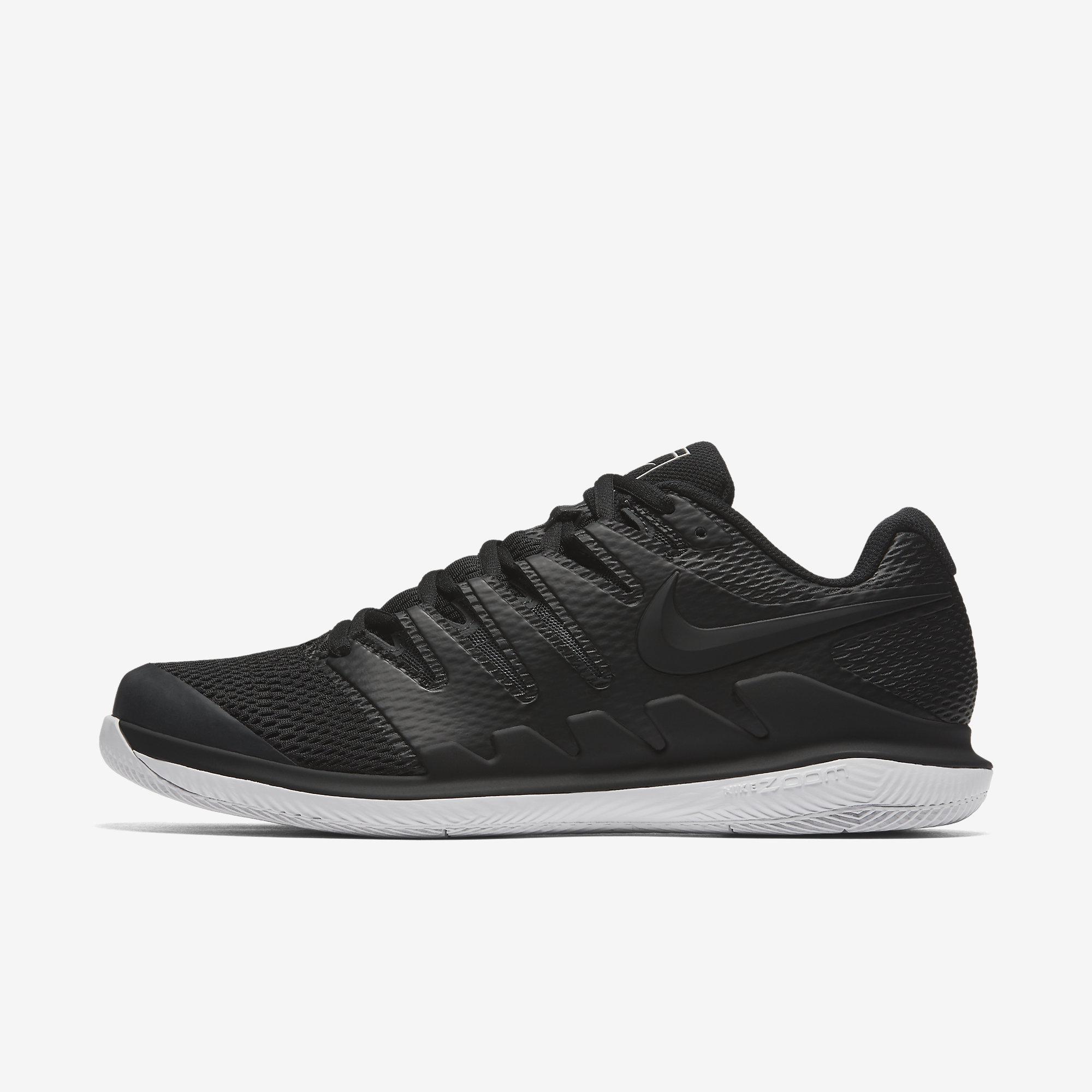 Nike Mens Air Zoom Vapor X Tennis Shoes - Black/White - Tennisnuts.com