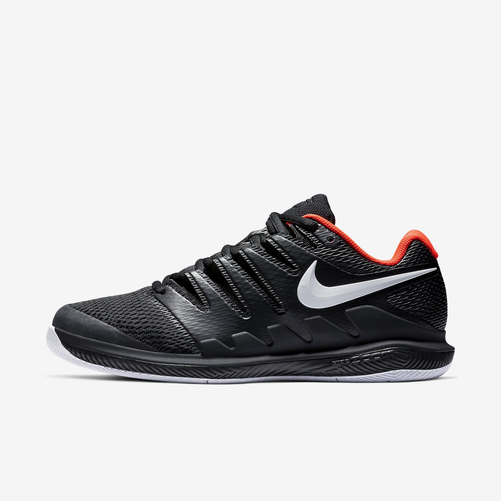 Nike Mens Air Zoom Vapor X Tennis Shoes - Black/White/Bright Crimson ...