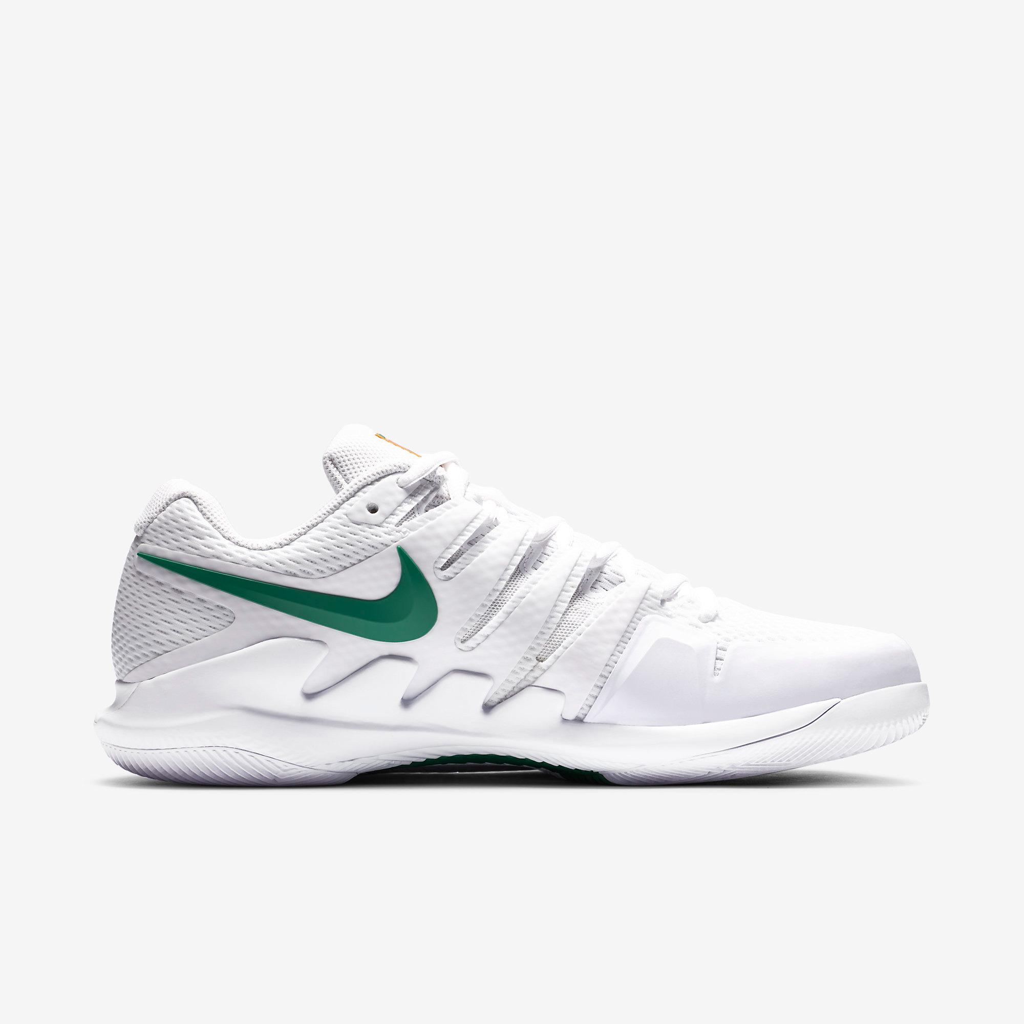 Nike Mens Air Zoom Vapor X Tennis Shoes - White/Clover - Tennisnuts.com