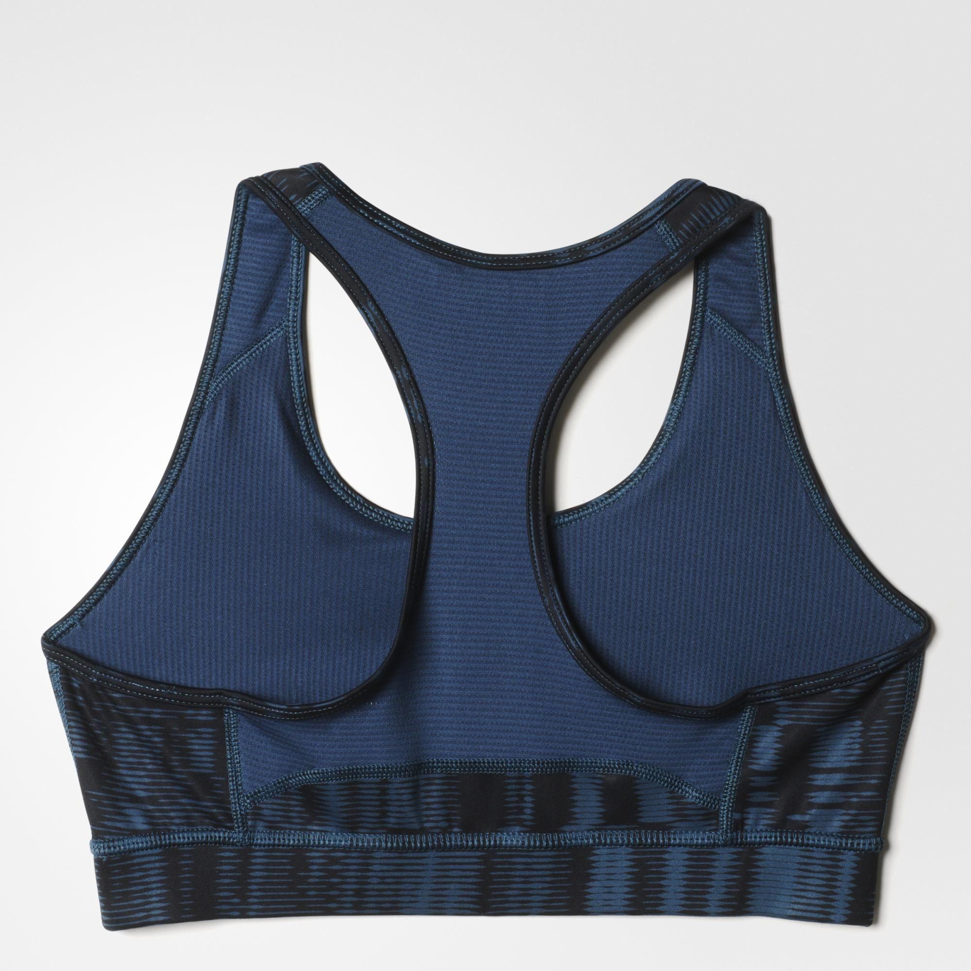 Adidas Techfit Printed Sports Bra Midnight Blue