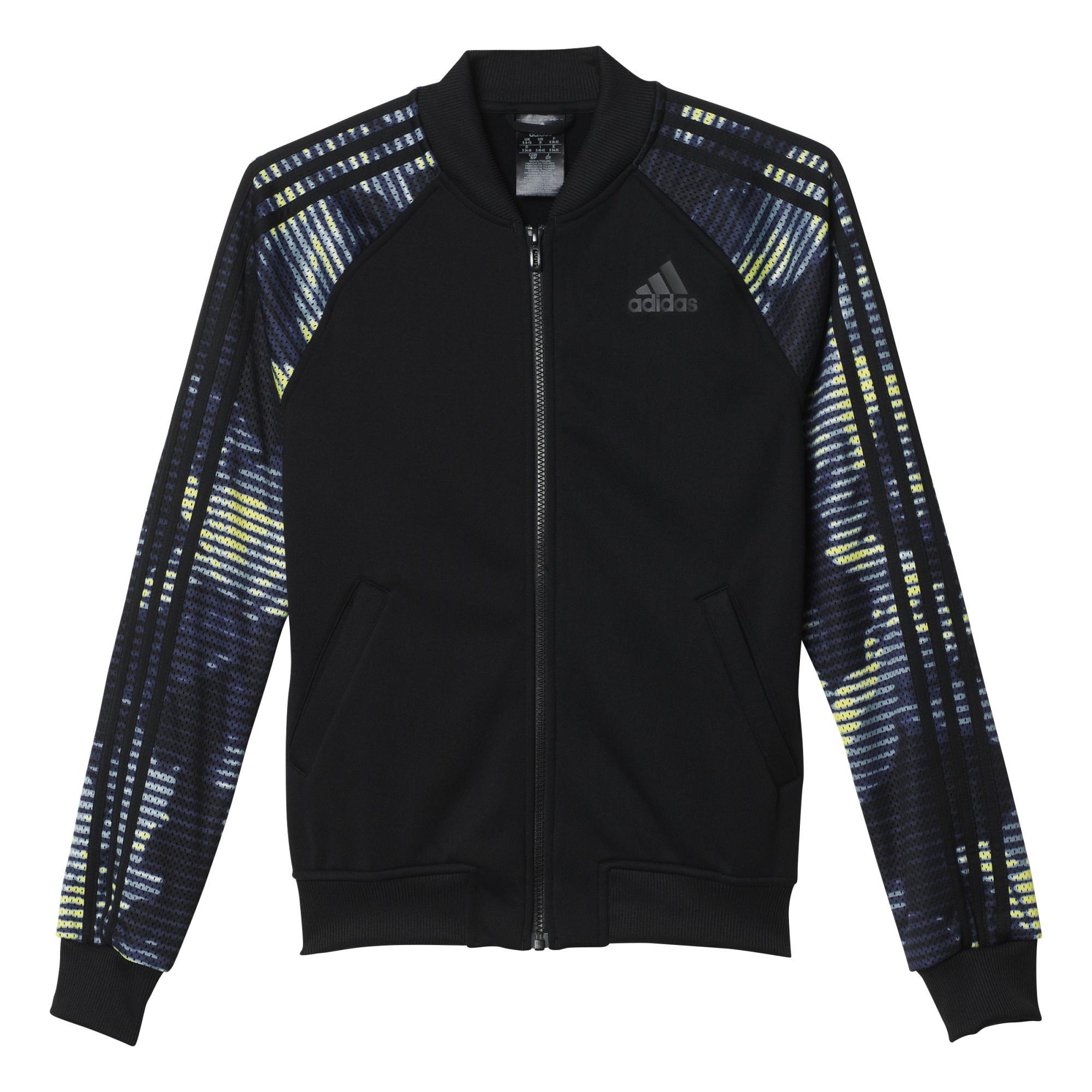 Adidas Womens Track Jacket - Black/Multicolour - Tennisnuts.com