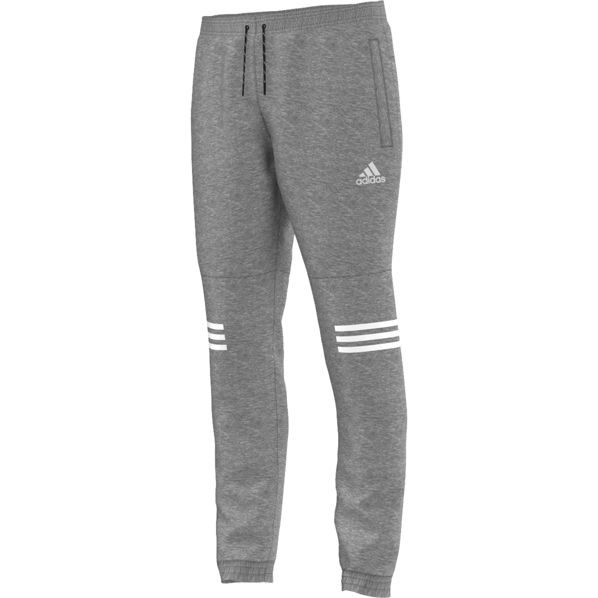 Adidas Mens Lineage 3 Stripes Sweatpants - Core Heather Grey ...