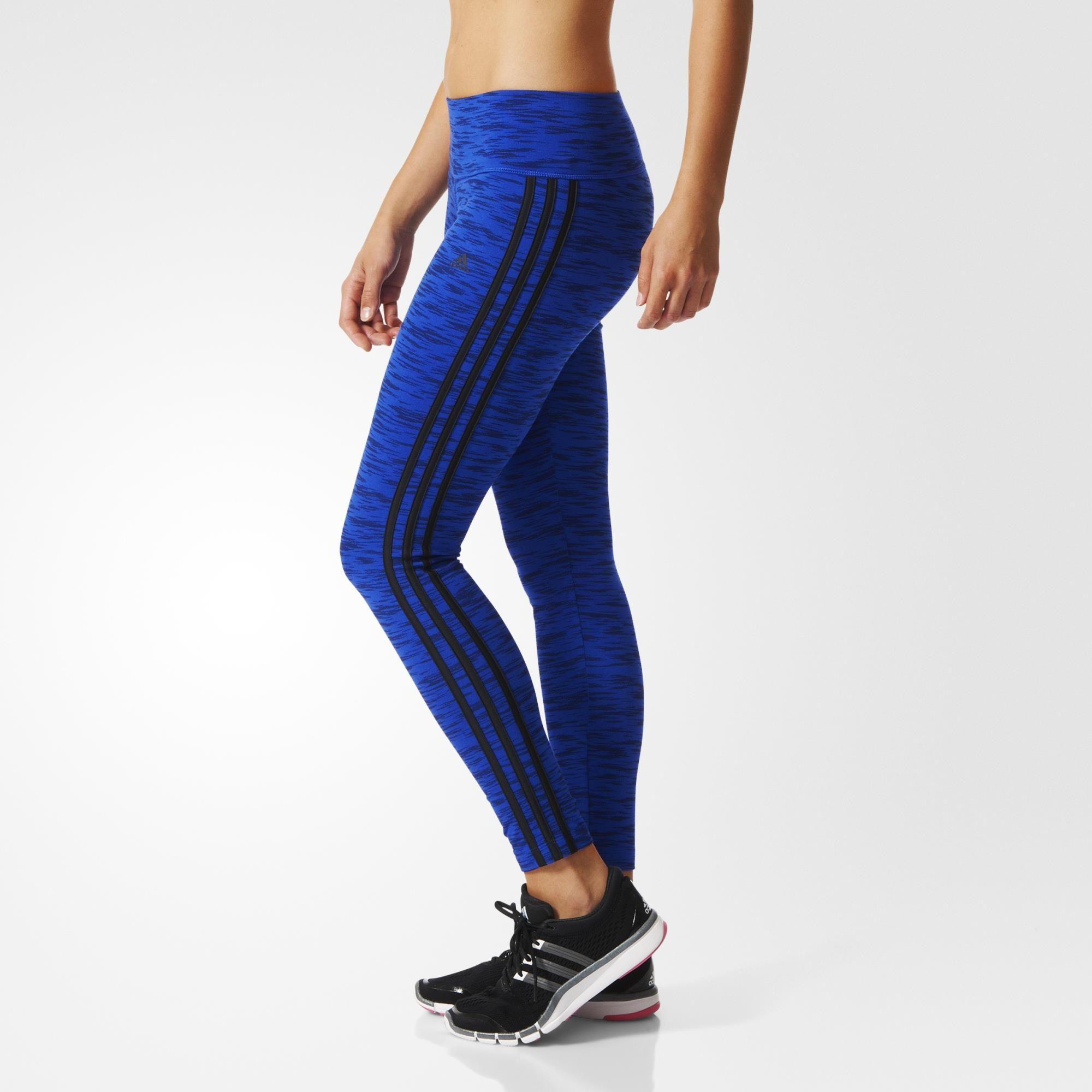 Adidas Womens Sports Essentials 3-Stripes Tights - Bold Blue