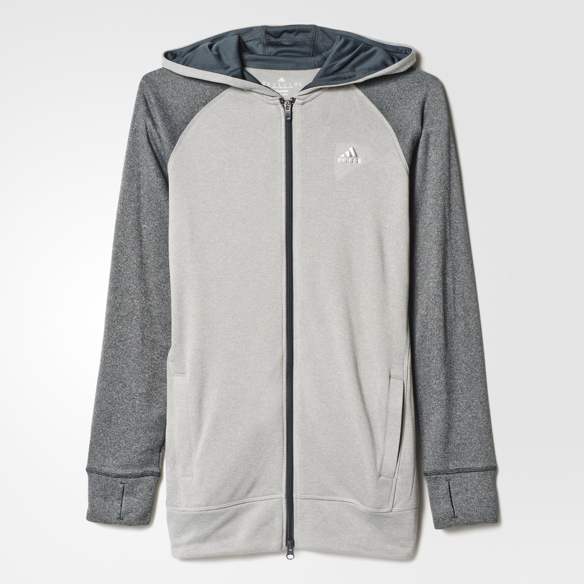 Adidas Womens Ultimate Fleece Hoodie - Grey - Tennisnuts.com