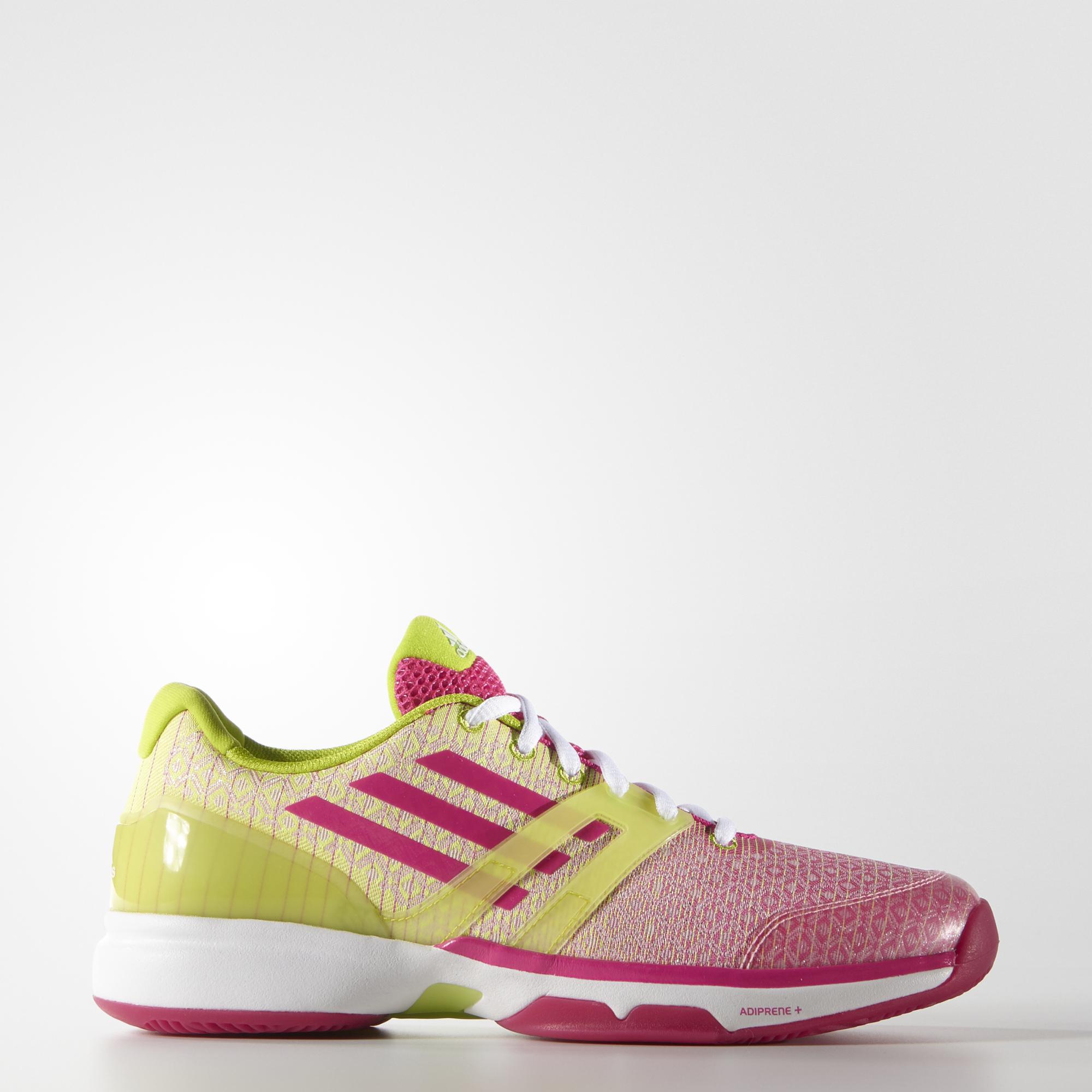 Adidas Womens Adizero Ubersonic Tennis Shoes - Green/Pink - Tennisnuts.com