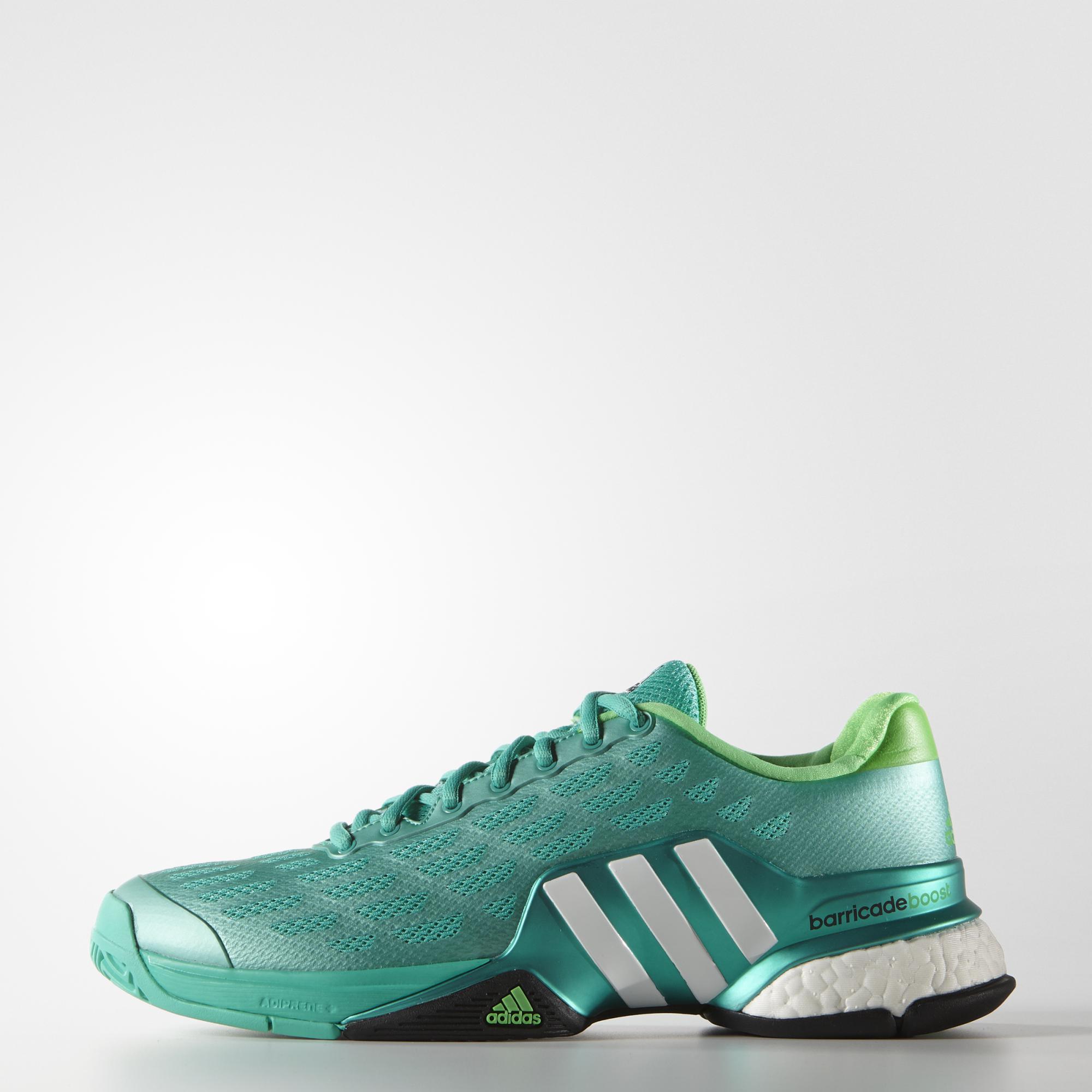 Adidas Mens Barricade Boost 2016 Shoes - Green Tennisnuts.com