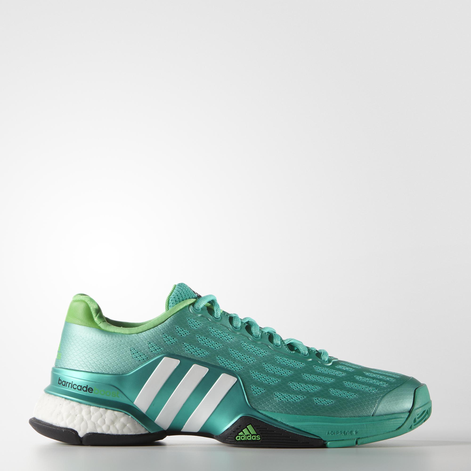 Elevado estimular negocio Adidas Mens Barricade Boost 2016 Tennis Shoes - Green - Tennisnuts.com