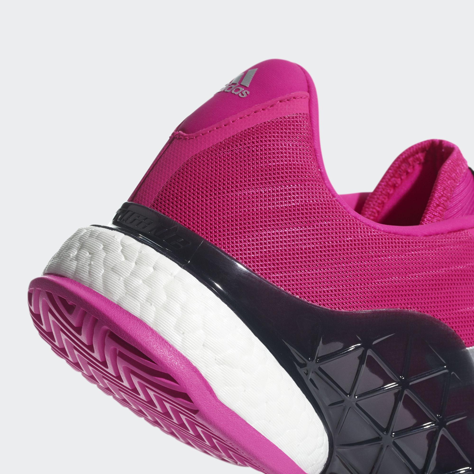 Adidas Mens Barricade Boost 2018 Tennis Shoes Shock Pink