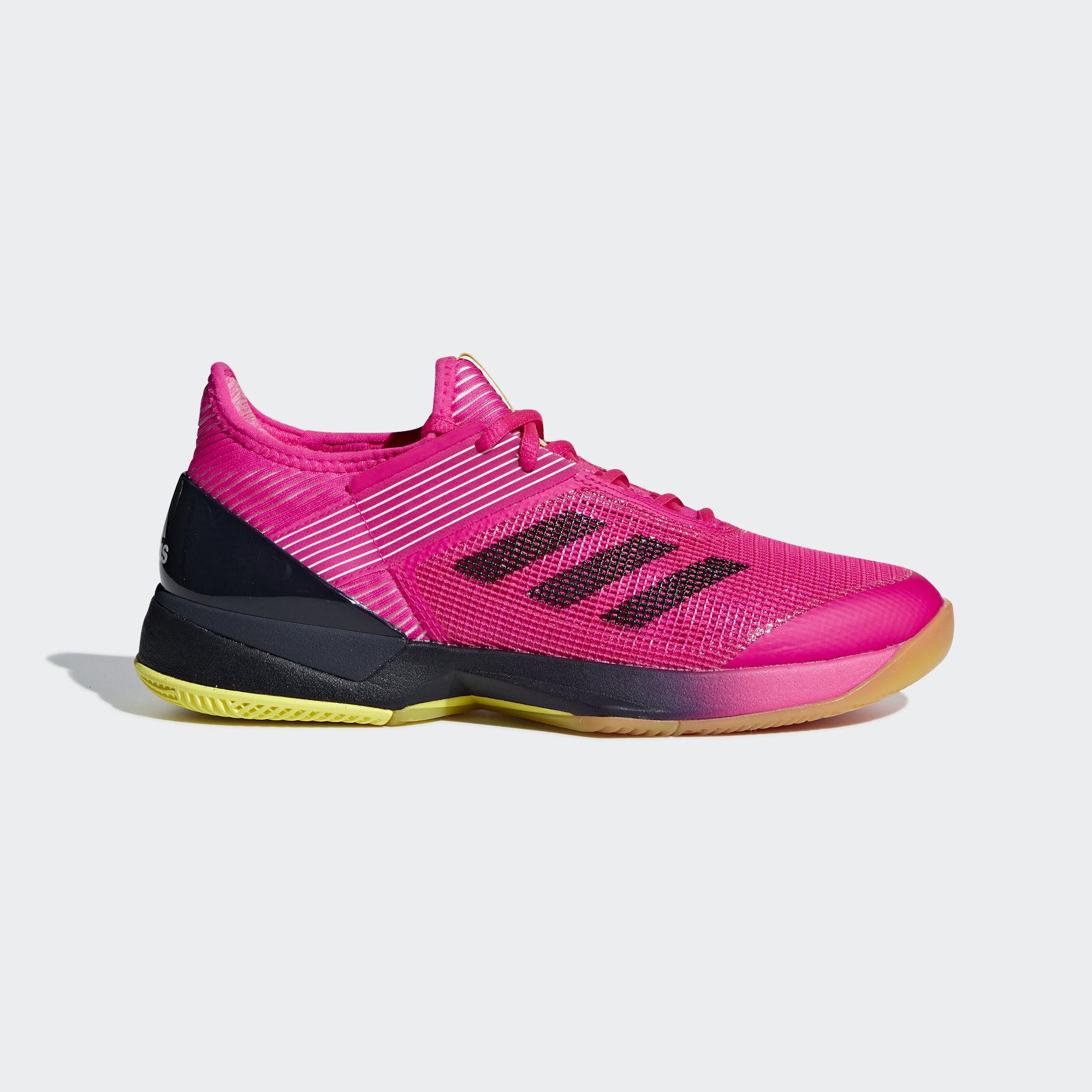 Adidas Womens Adizero Ubersonic 3.0 Tennis Shoes - Shock Pink/Legend ...