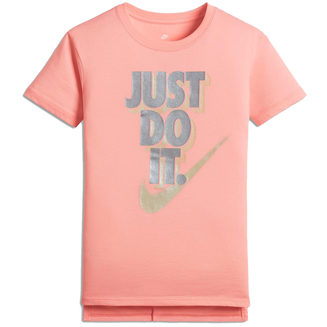Nike Girls Sportswear JDI T-Shirt - Bleached Coral - Tennisnuts.com