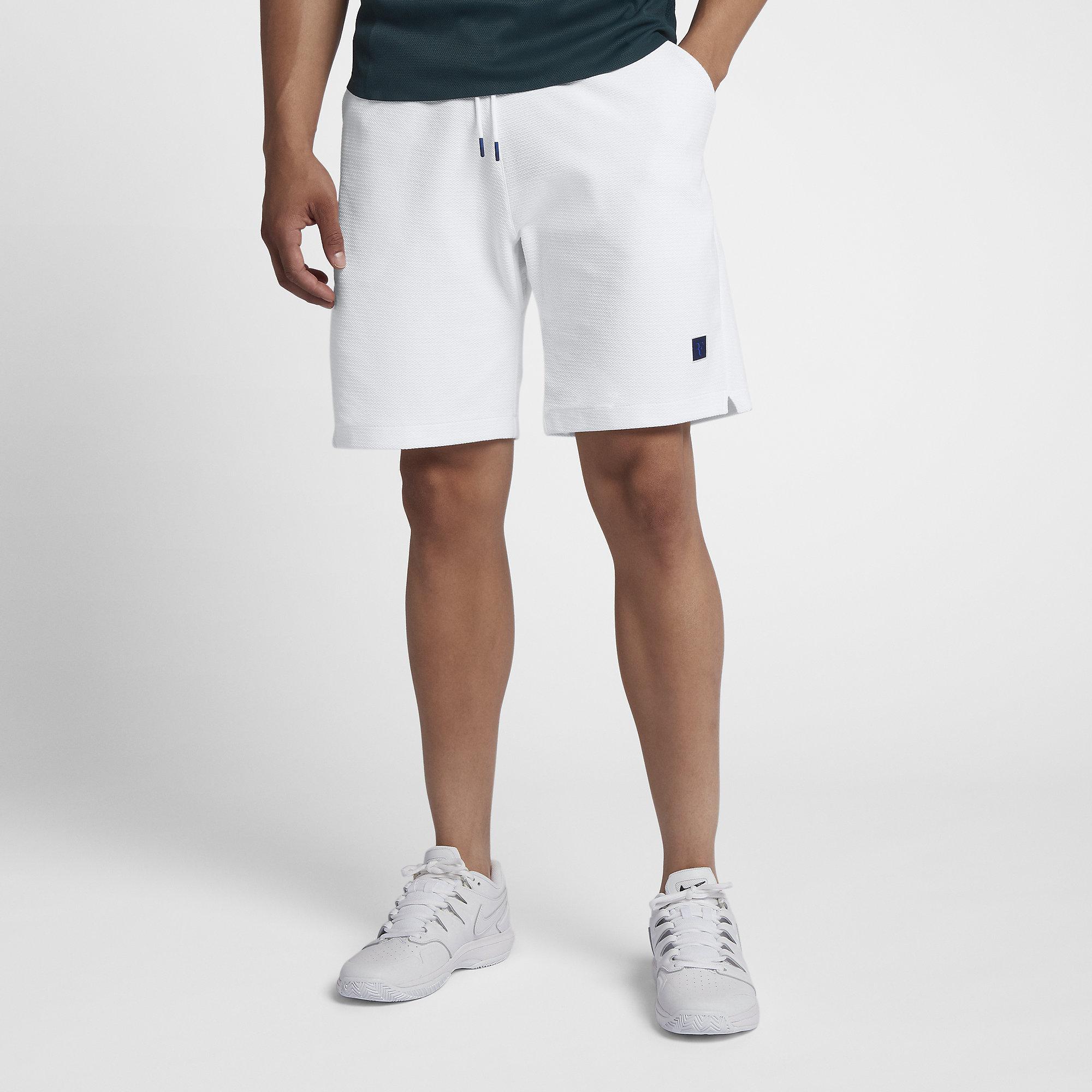 Nike Mens RF Tennis Shorts - White - Tennisnuts.com