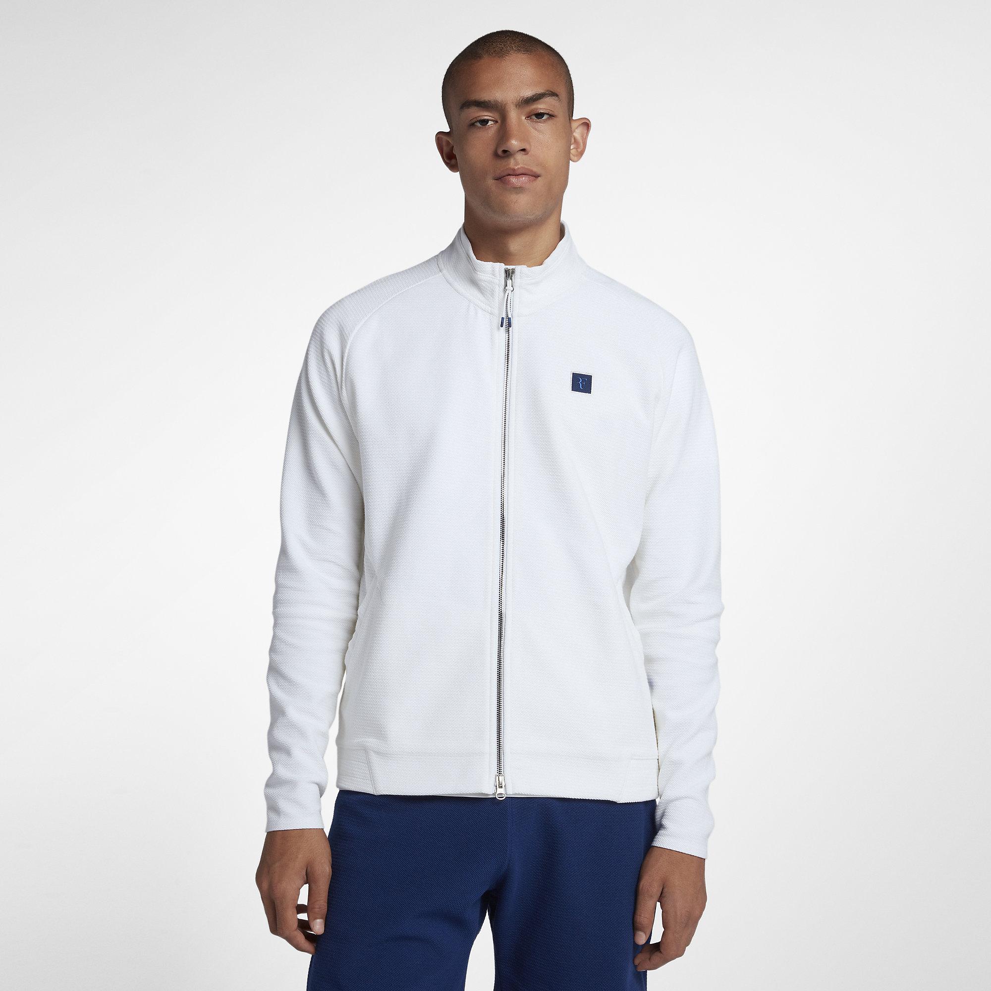 Nike Mens RF Tennis Jacket - White - Tennisnuts.com