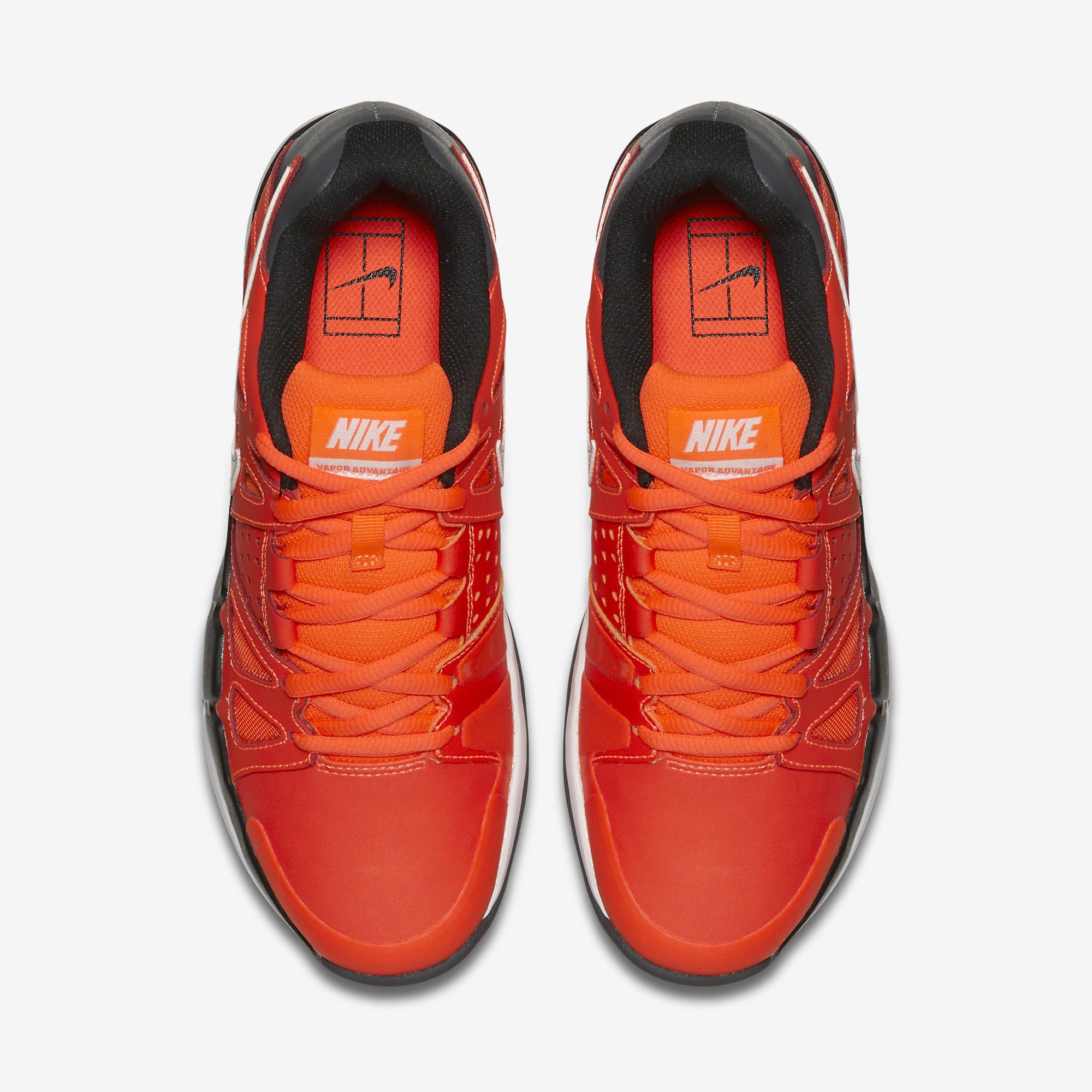 Nike Mens Air Vapor Advantage Clay Court Tennis Shoes Red/Black