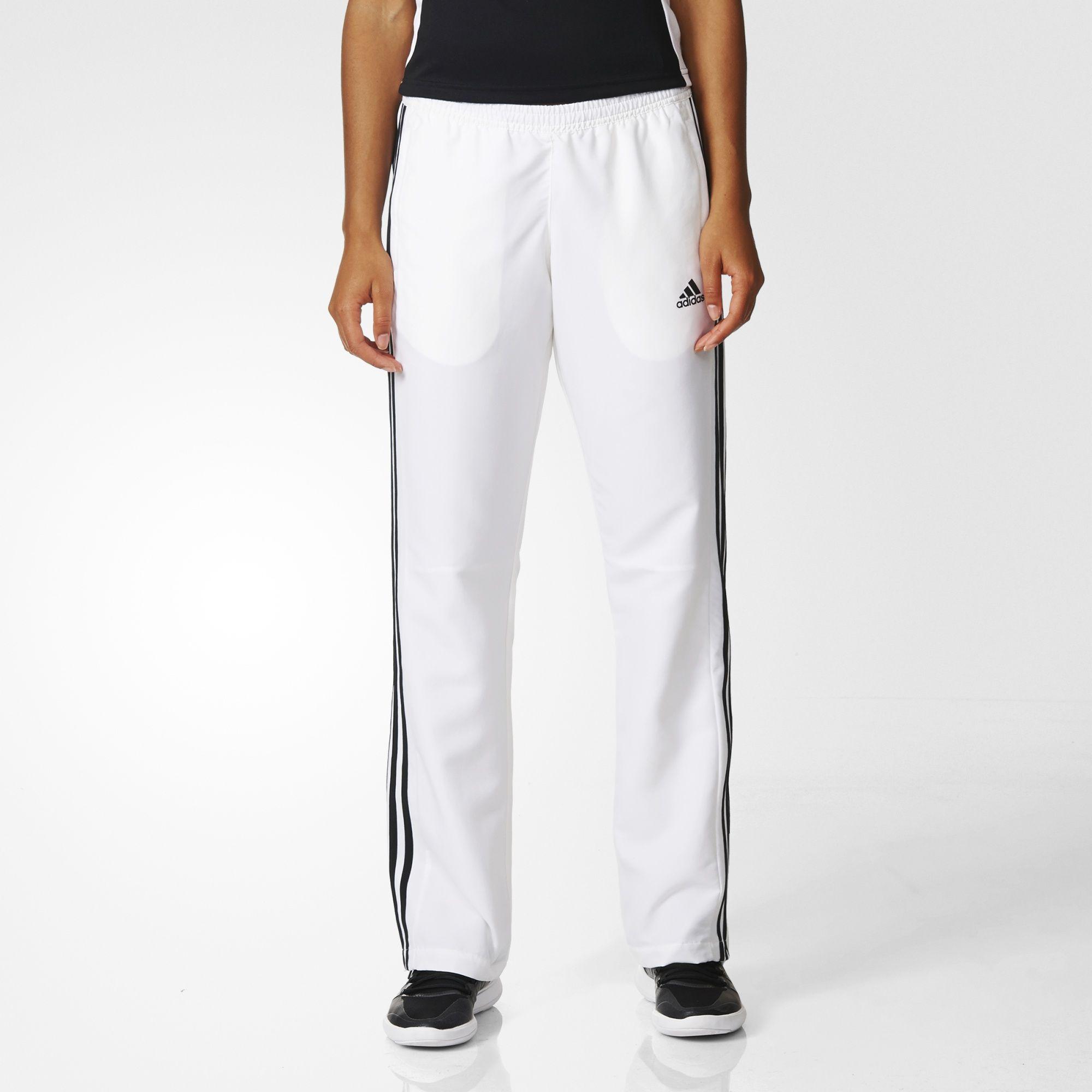 Adidas Womens T16 Team Pants - White - Tennisnuts.com