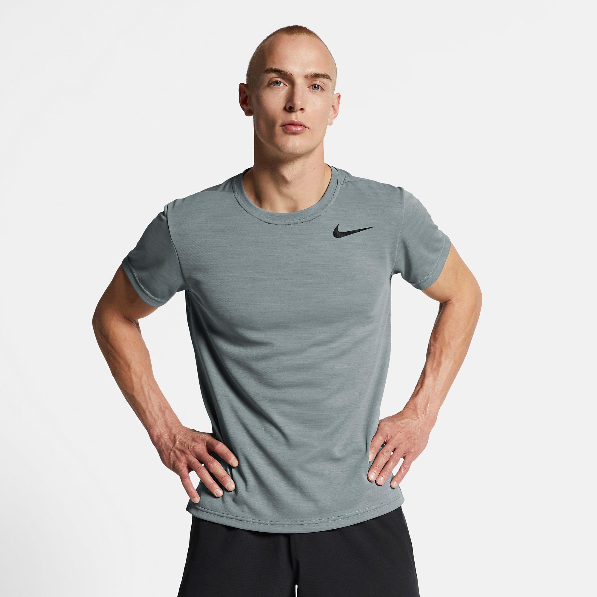 Nike Mens Superset Training Top - Grey/Black - Tennisnuts.com
