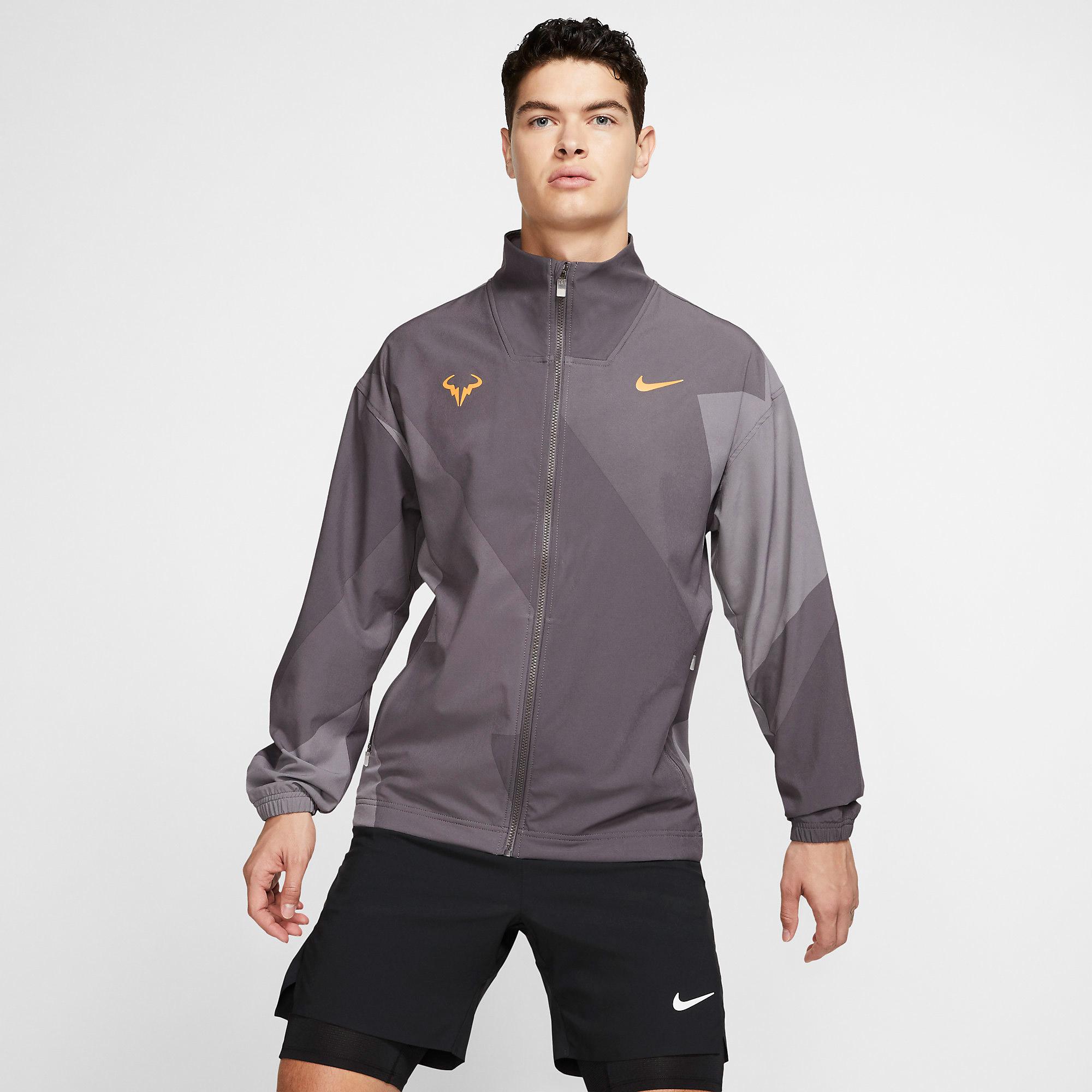 Nike Mens Rafa Tennis Jacket Thunder Grey/Laser Orange