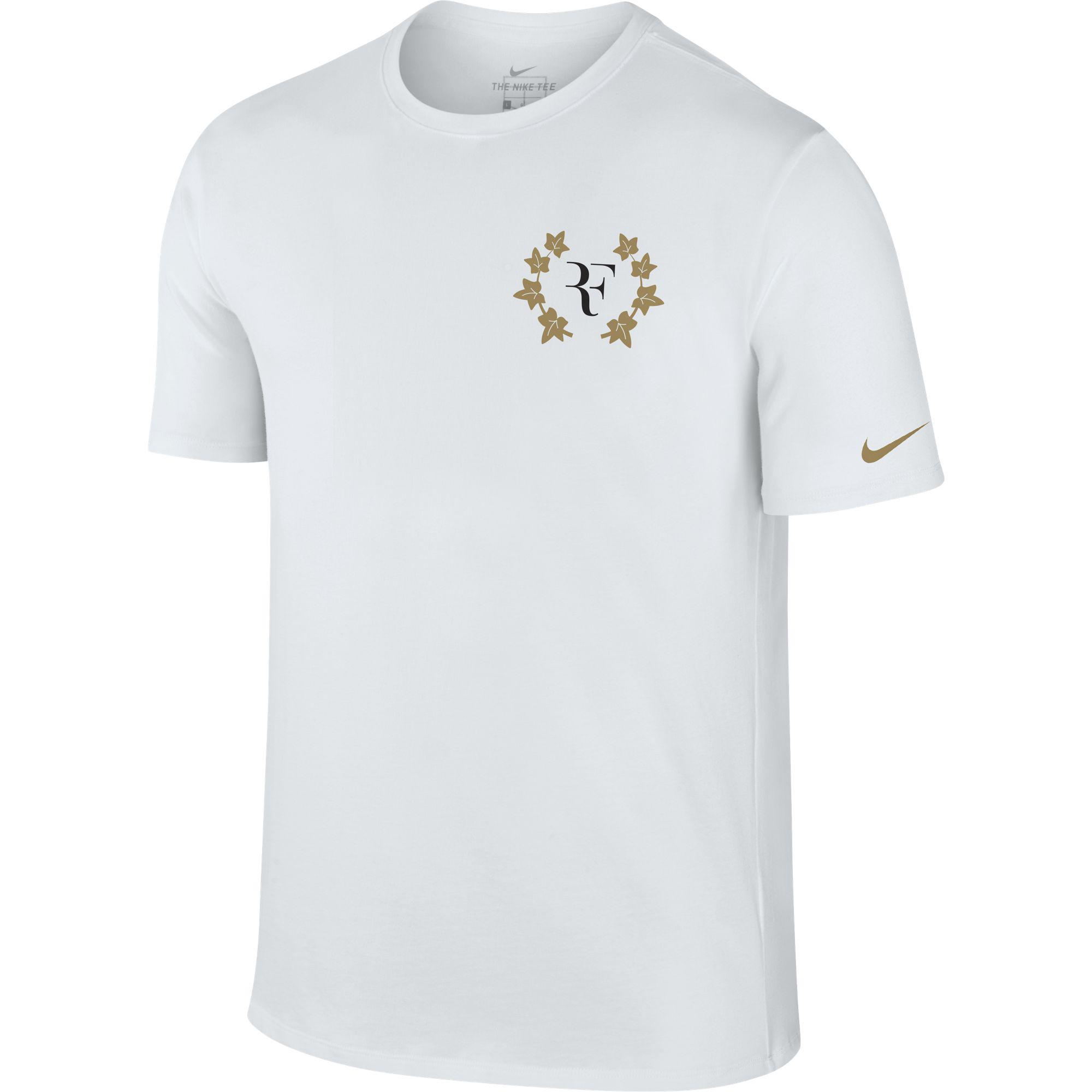 Nike Mens Federer 19 Limited Edition T-Shirt - White - Tennisnuts.com